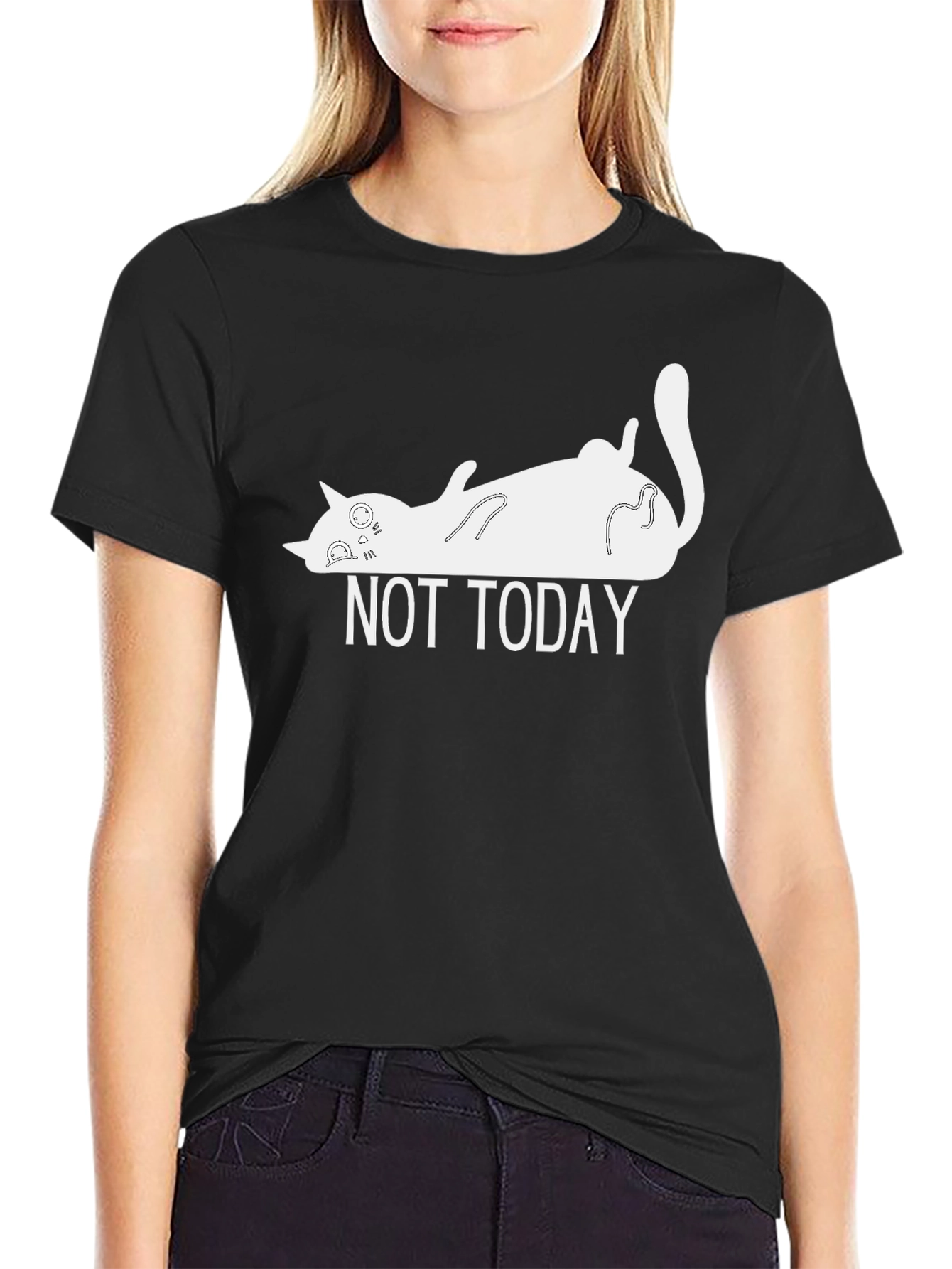 Not Today Cat T-Shirt - Funny Lazy Cat Tee
