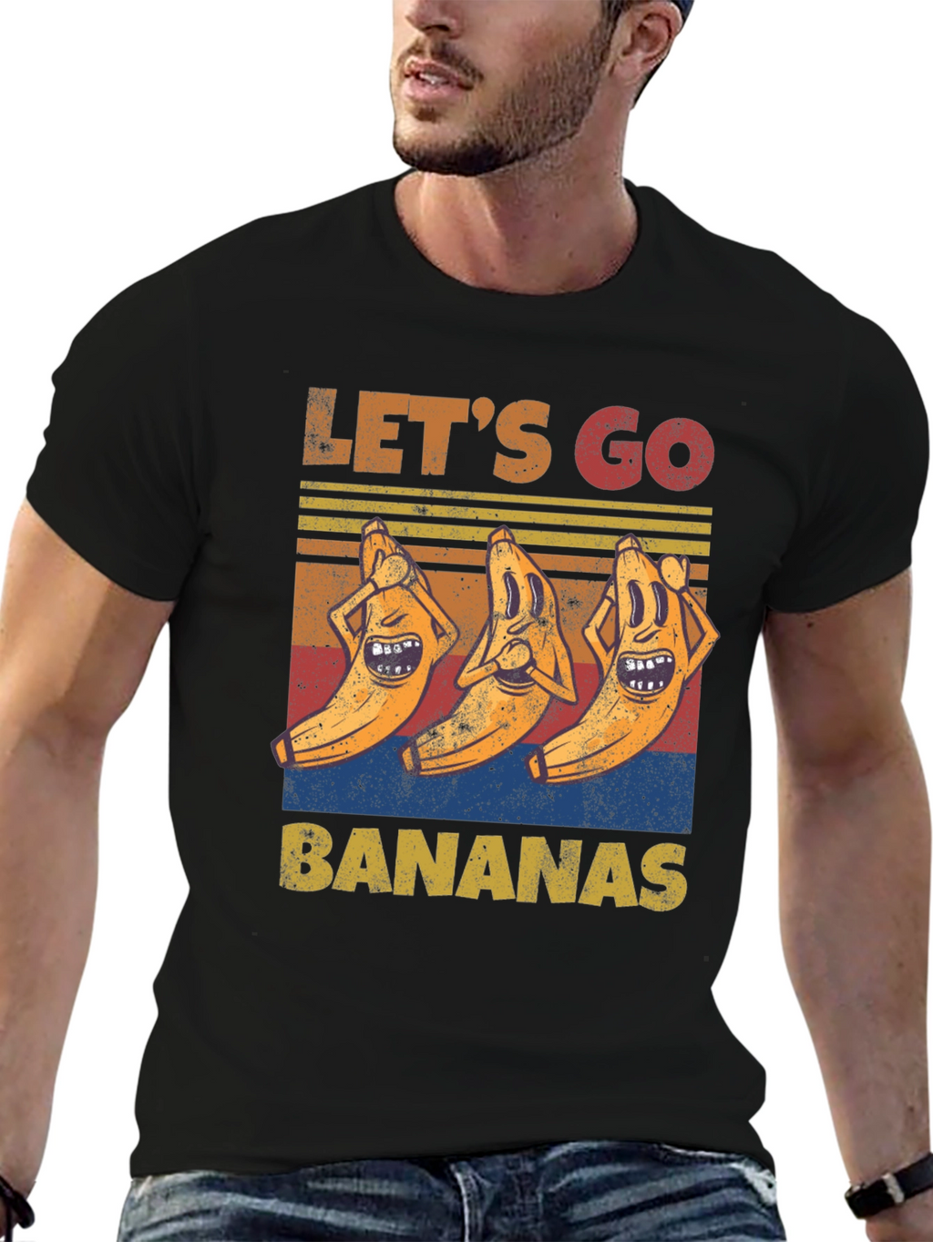 Lets Go Bananas Graphic Tee - Funny Novelty Shirt