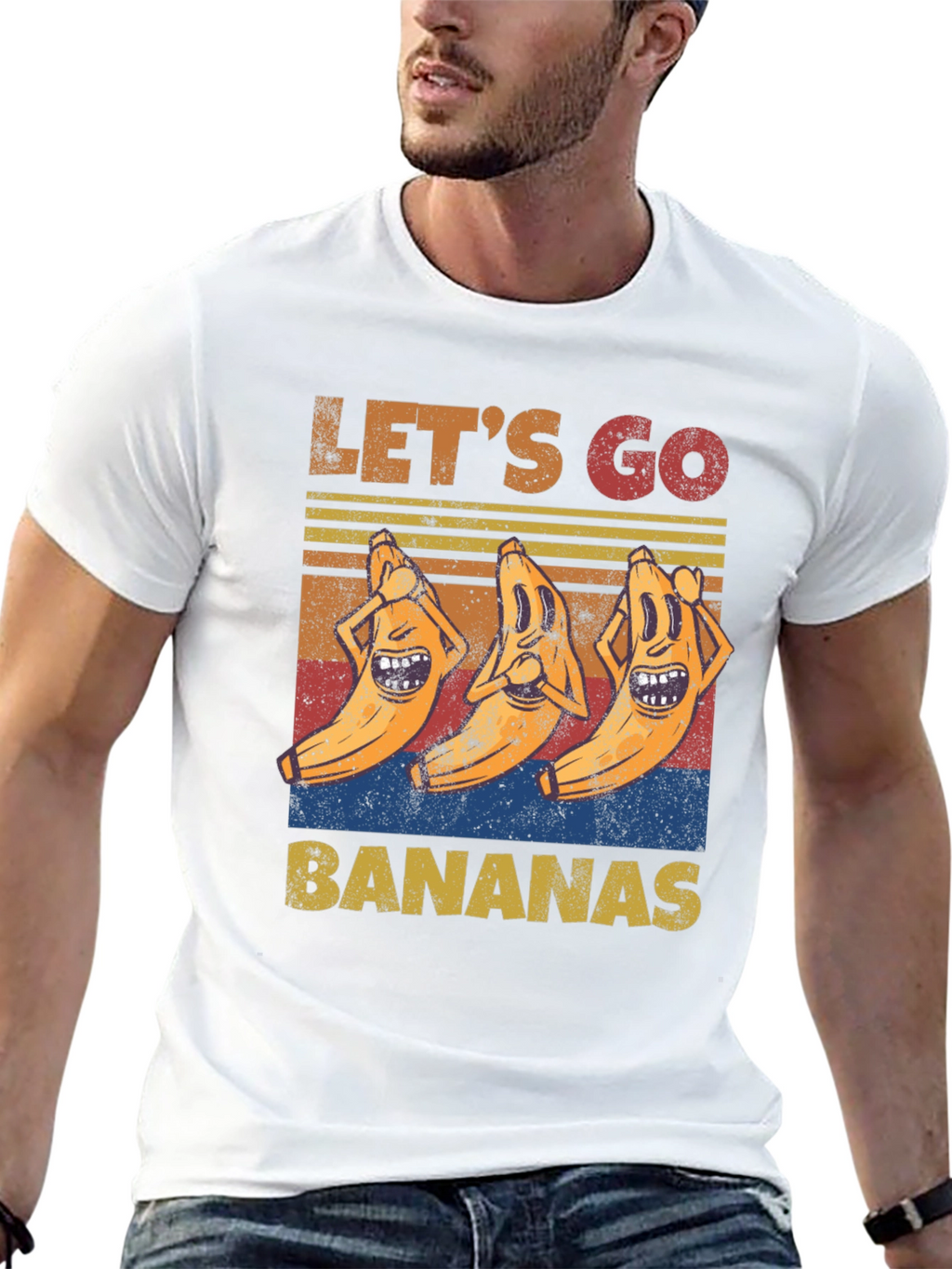 Lets Go Bananas Graphic Tee - Funny Novelty Shirt