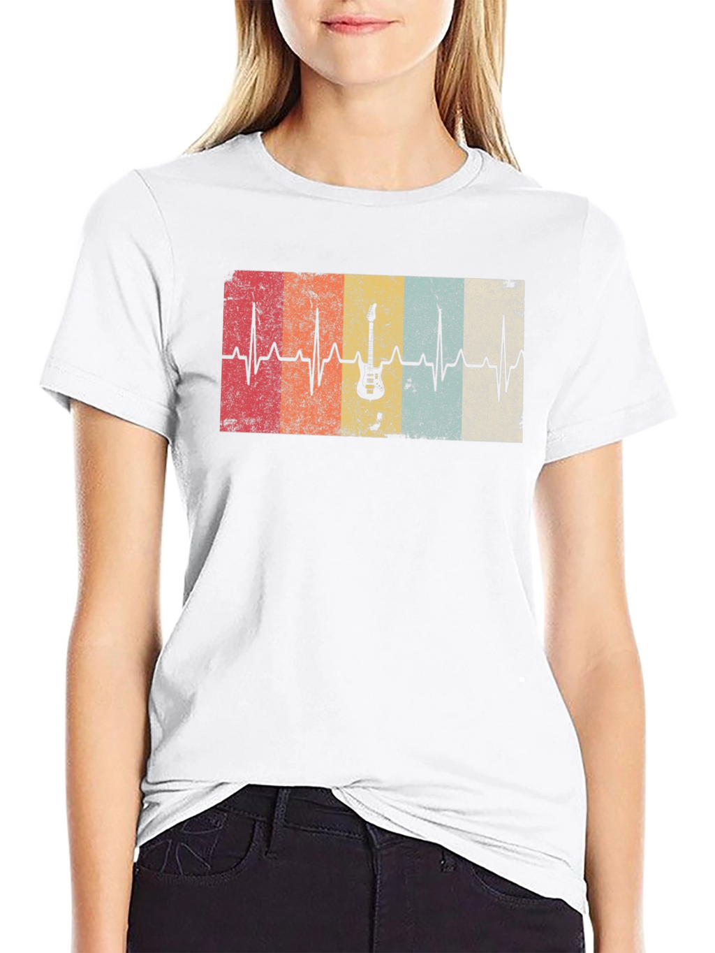 Guitar Heartbeat T-Shirt - Music Lover Tee