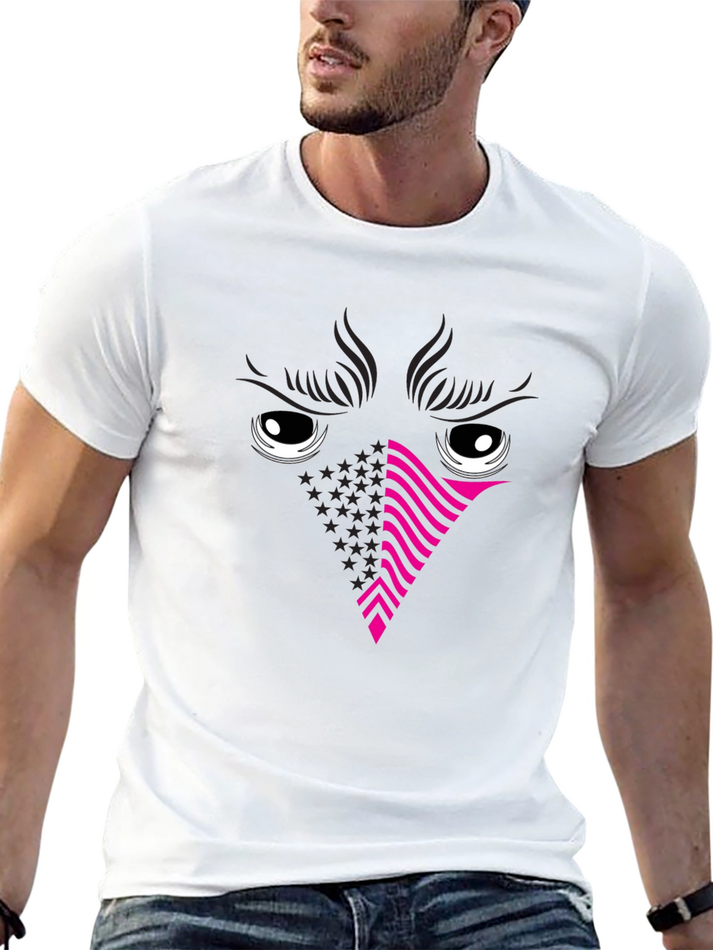 Cool Abstract Eye Face T-Shirt