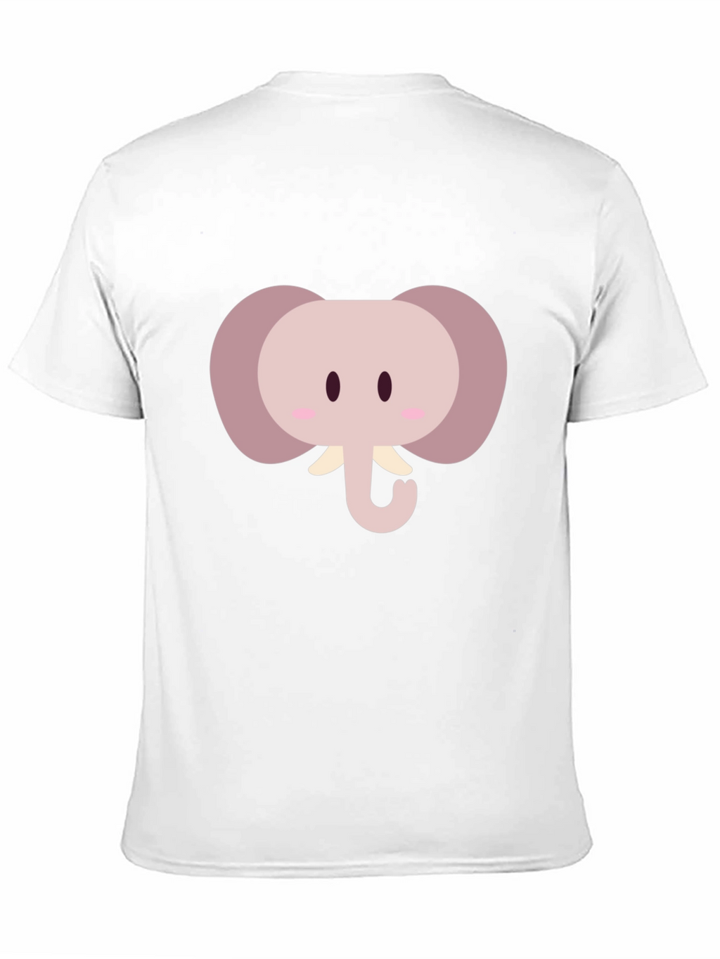 Cute Cartoon Elephant Graphic Tee - Black