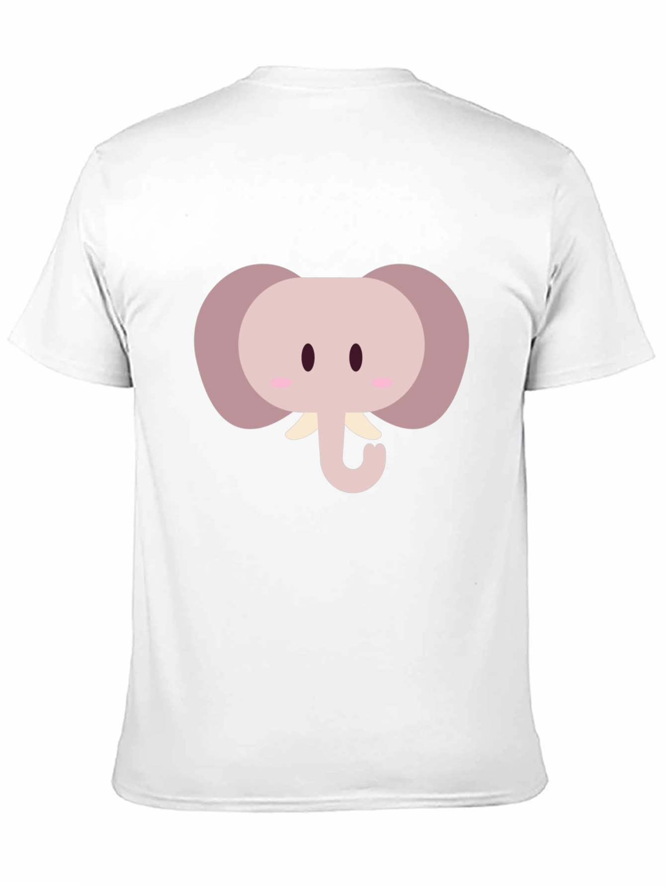 Cute Cartoon Elephant Graphic Tee - Black