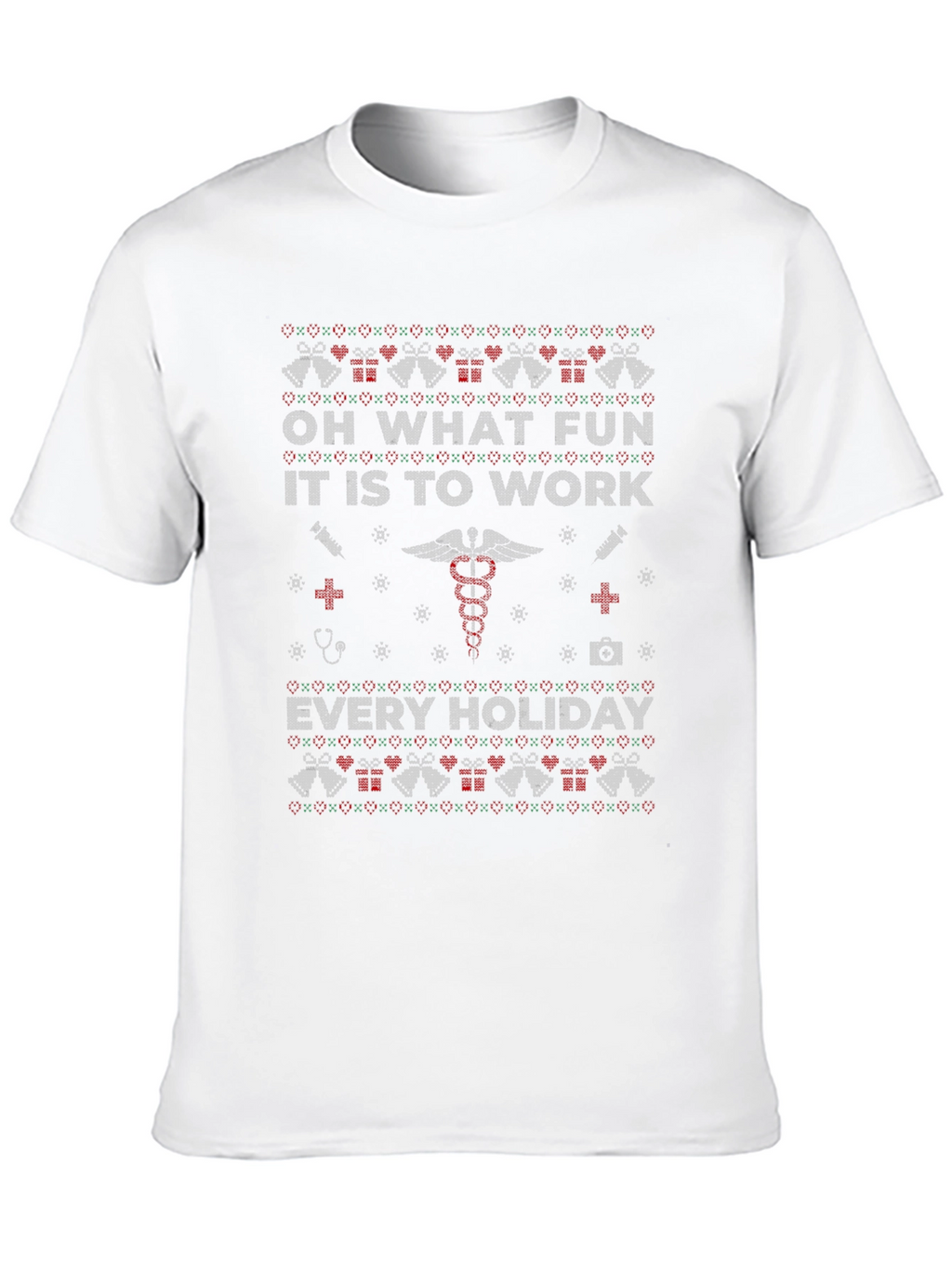 Funny Nurse Holiday Work Ugly Christmas T-Shirt