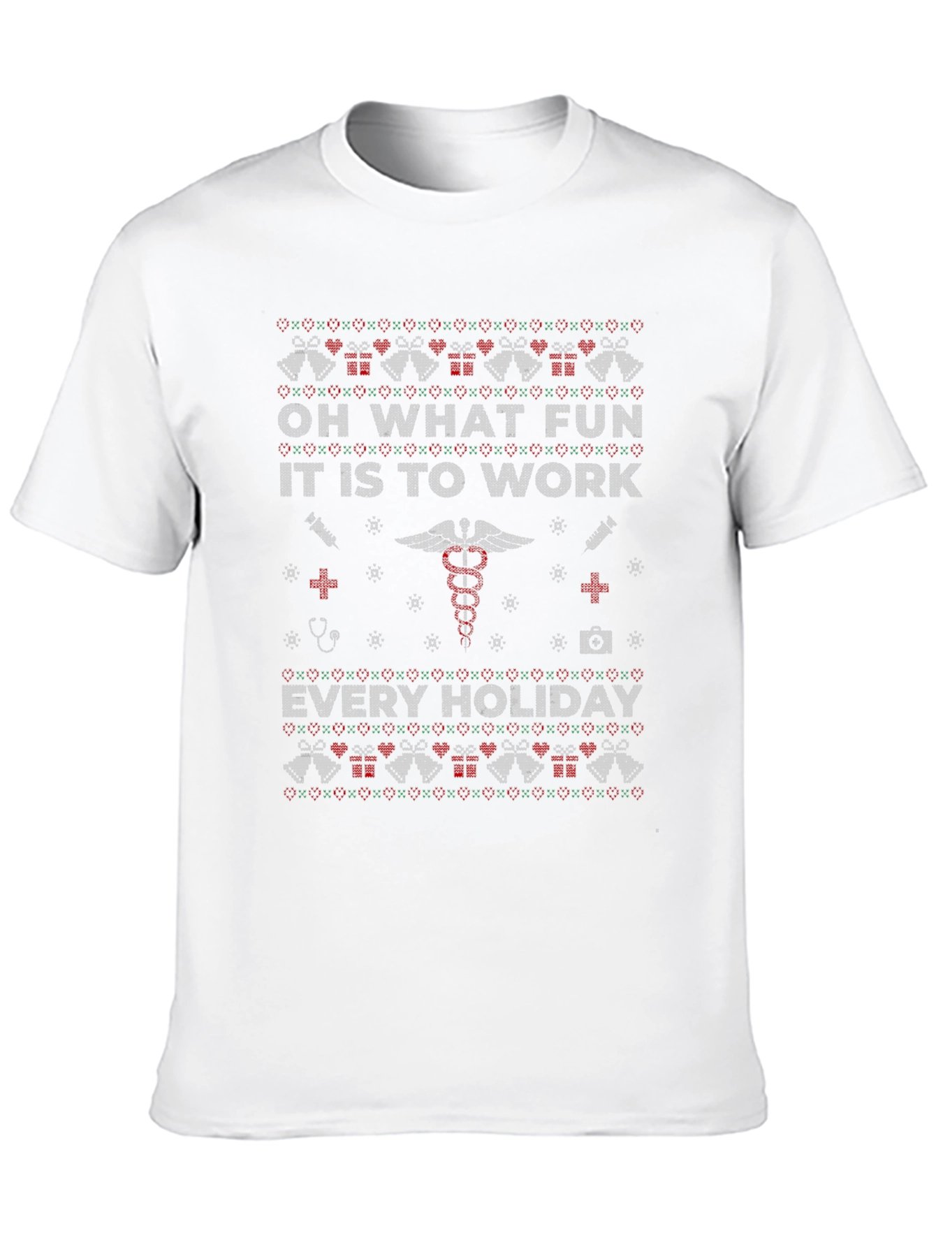 Funny Nurse Holiday Work Ugly Christmas T-Shirt