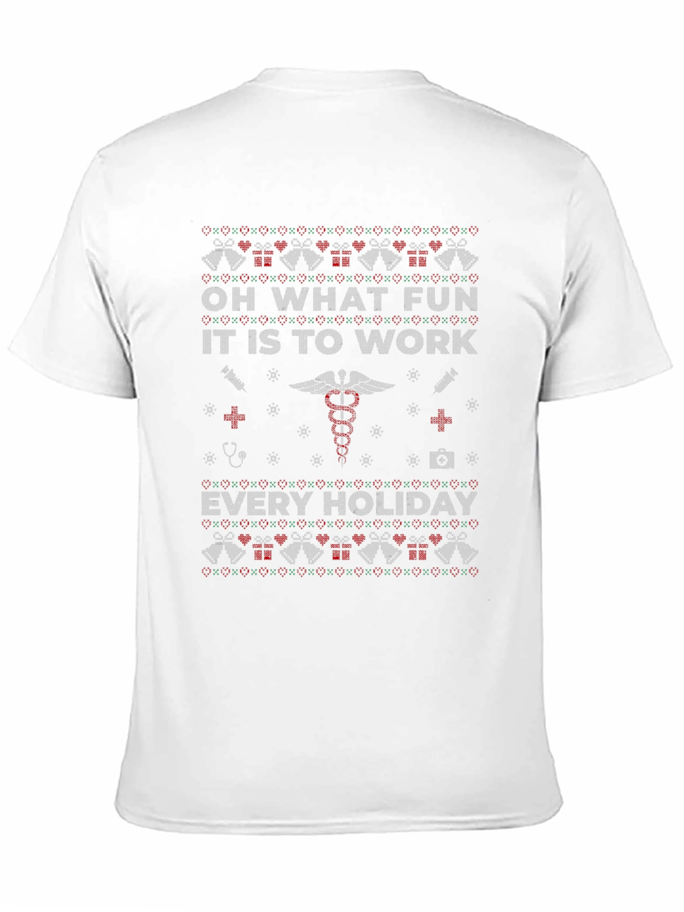 Funny Nurse Holiday Work Ugly Christmas T-Shirt