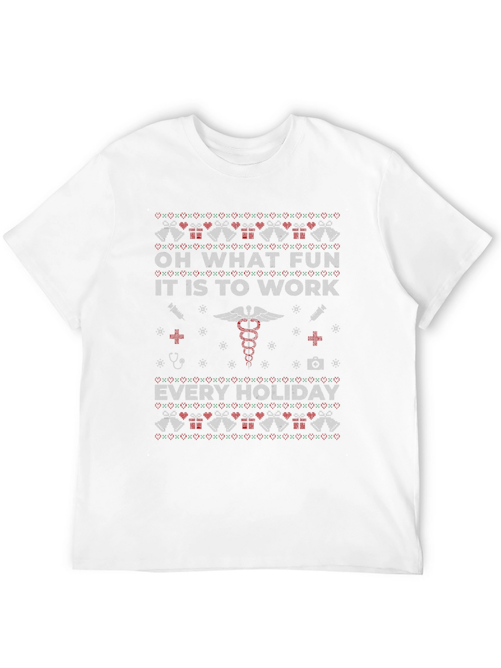 Funny Nurse Holiday Work Ugly Christmas T-Shirt
