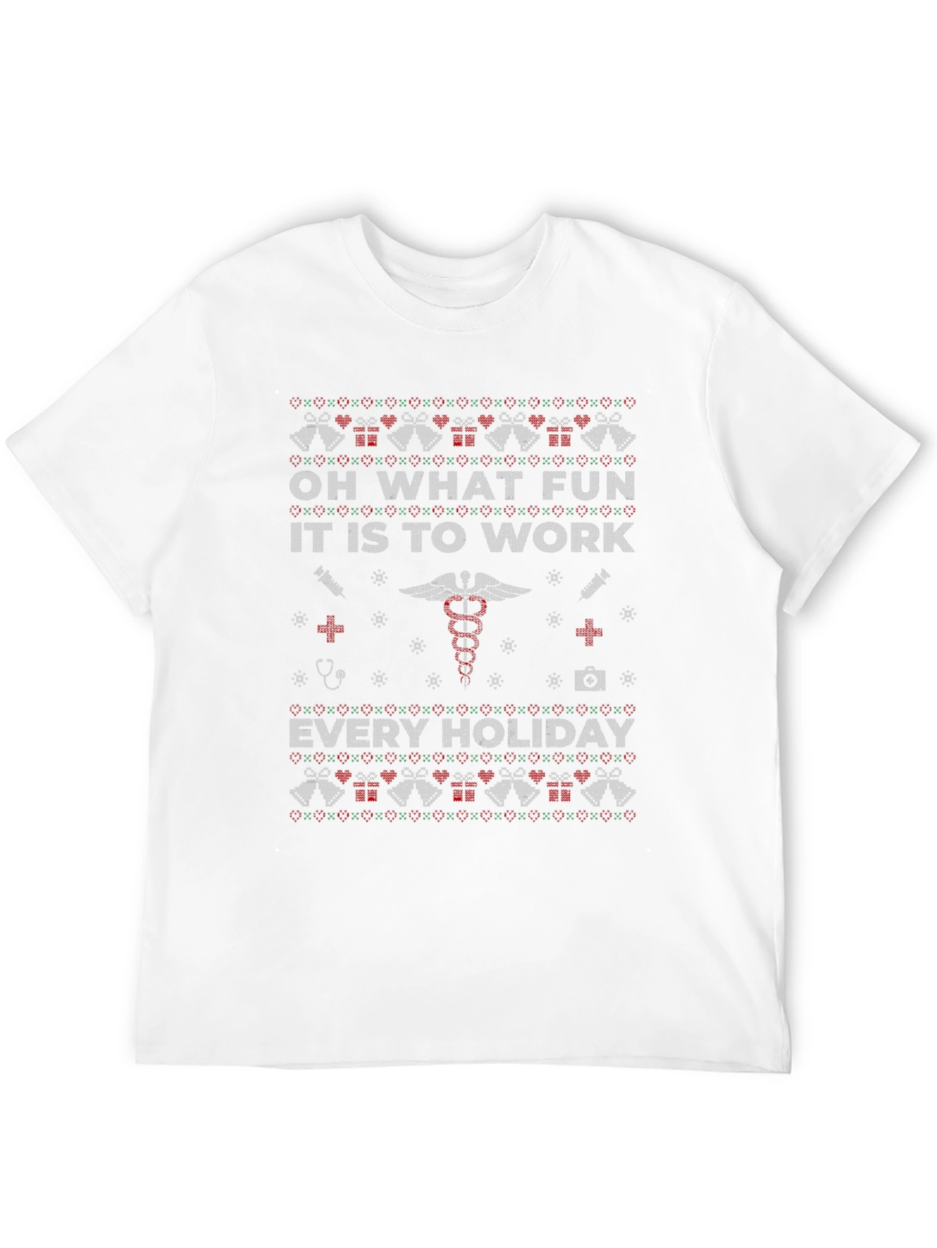 Funny Nurse Holiday Work Ugly Christmas T-Shirt