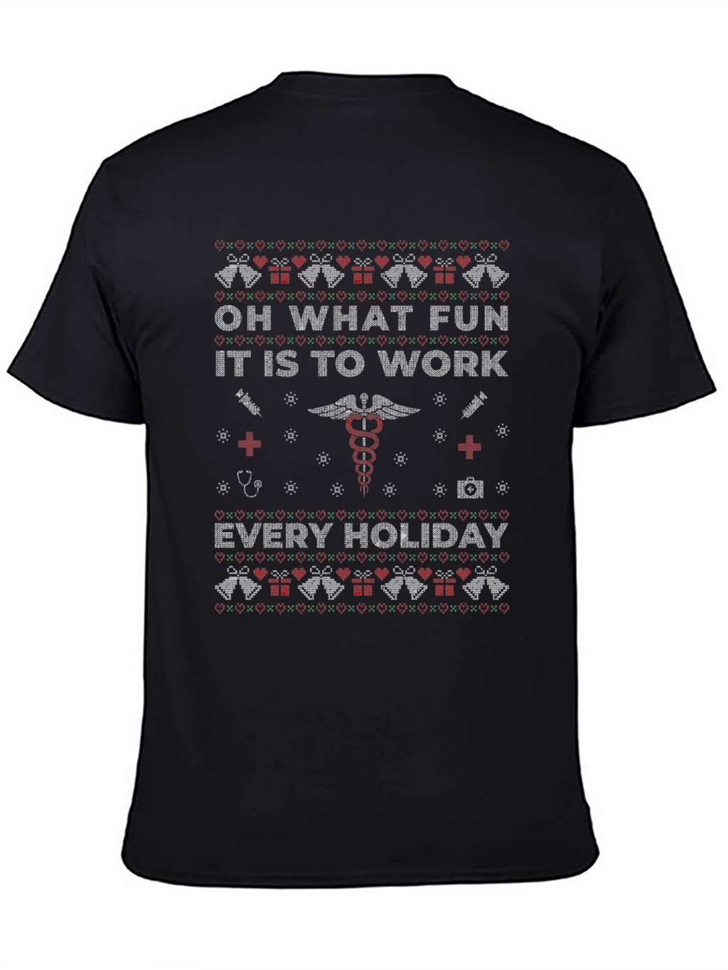 Funny Nurse Holiday Work Ugly Christmas T-Shirt