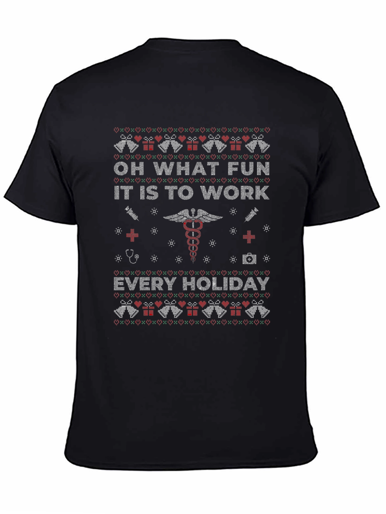 Funny Nurse Holiday Work Ugly Christmas T-Shirt