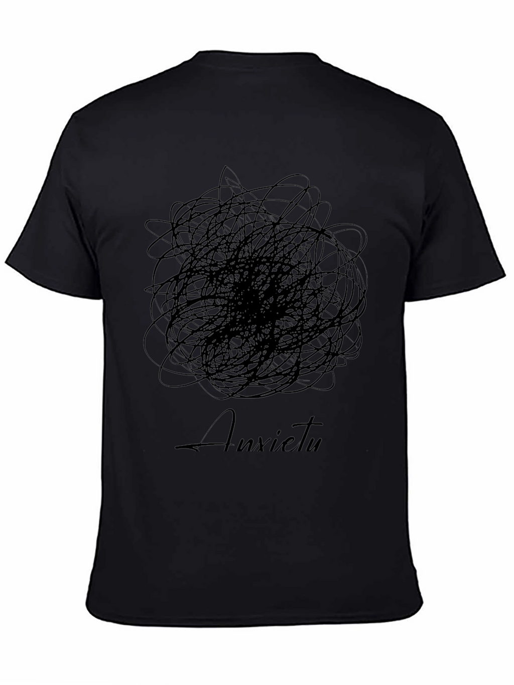 Anxiety Scribble Graphic Tee - Black