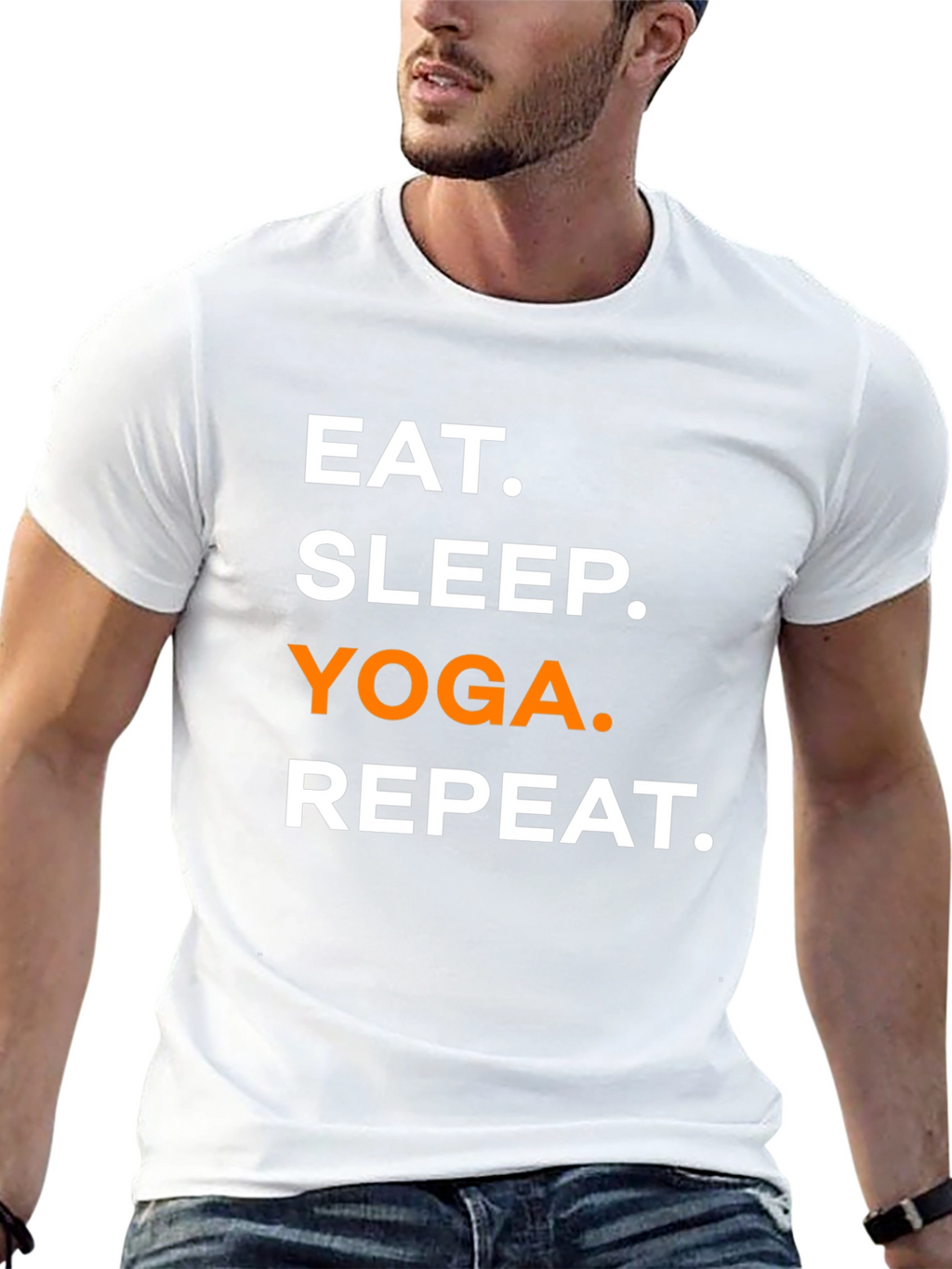 Eat Sleep Yoga Repeat T-Shirt - Soft Cotton Blend