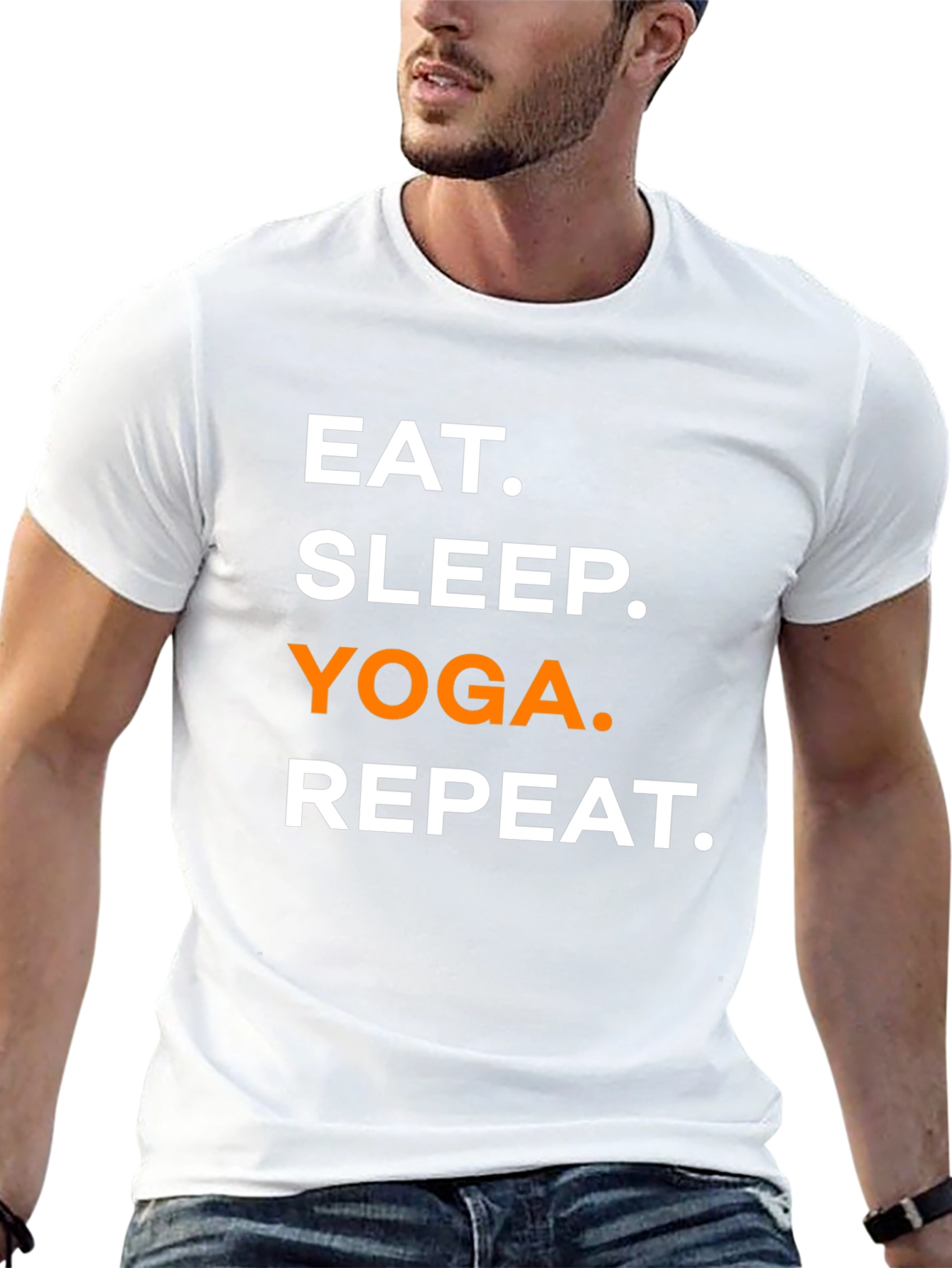 Eat Sleep Yoga Repeat T-Shirt - Soft Cotton Blend