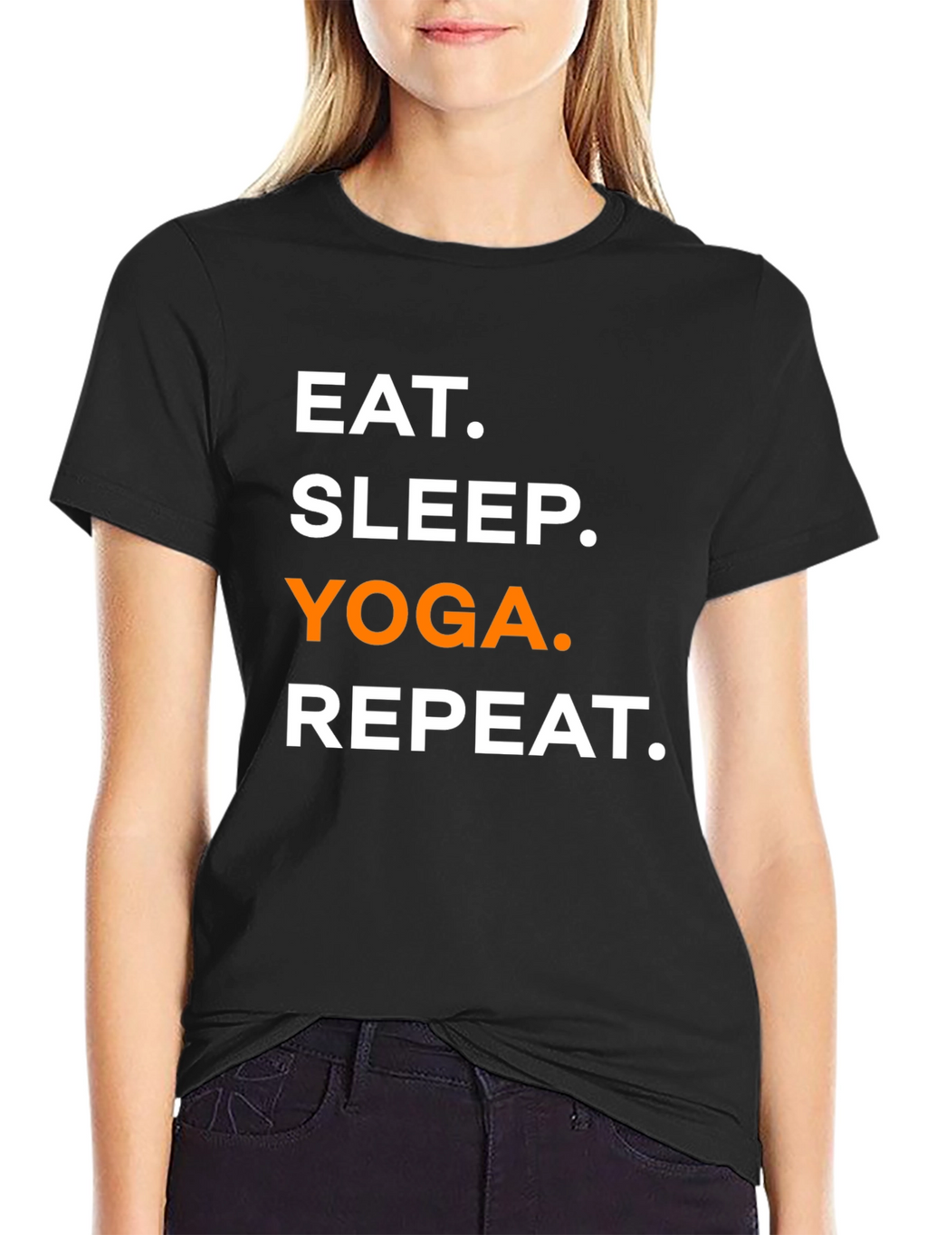 Eat Sleep Yoga Repeat T-Shirt - Soft Cotton Blend