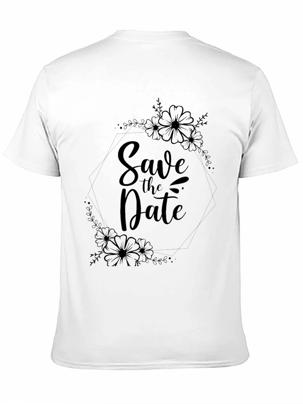 Elegant Save the Date Floral T-Shirt