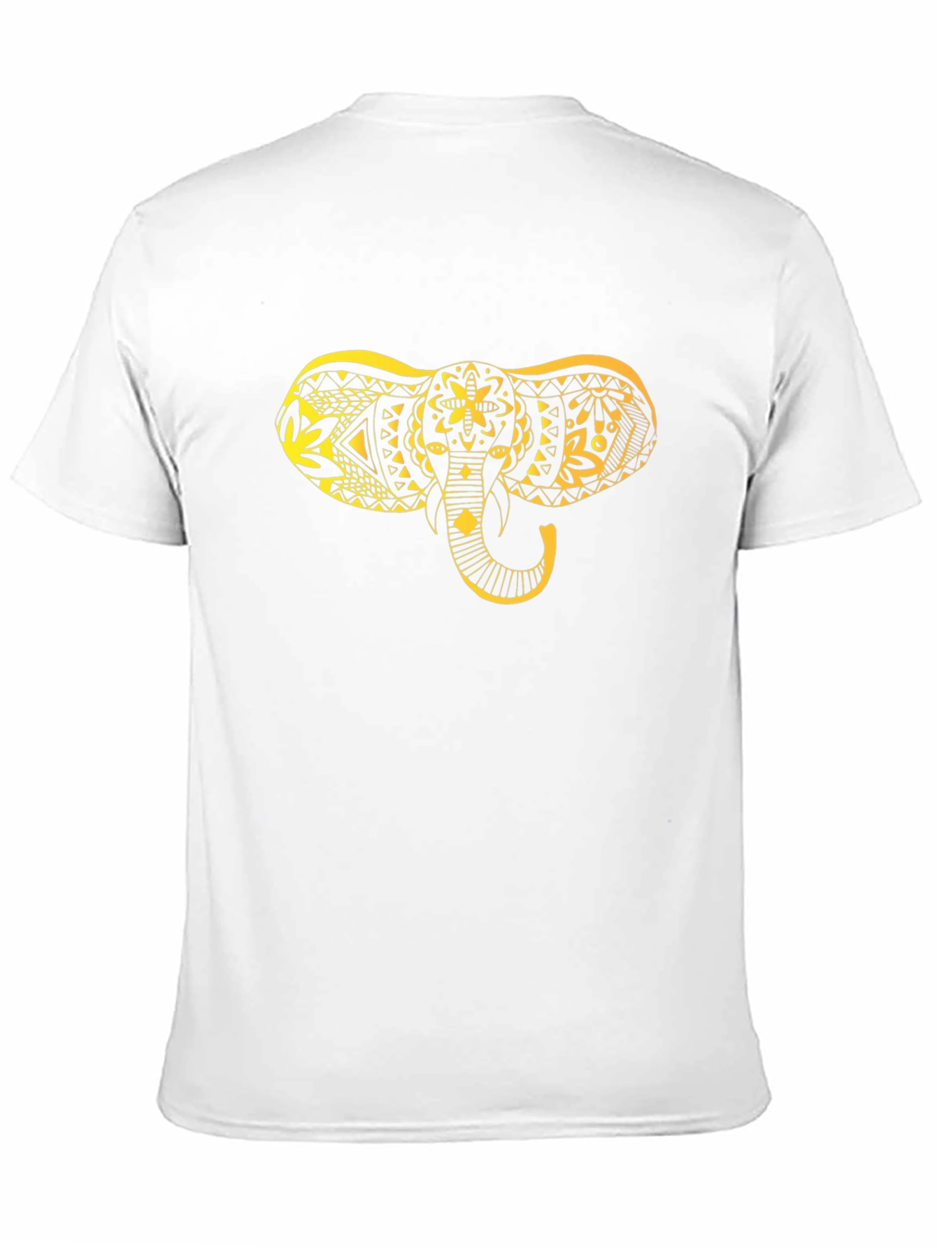 Black T-Shirt with Gold Elephant Design