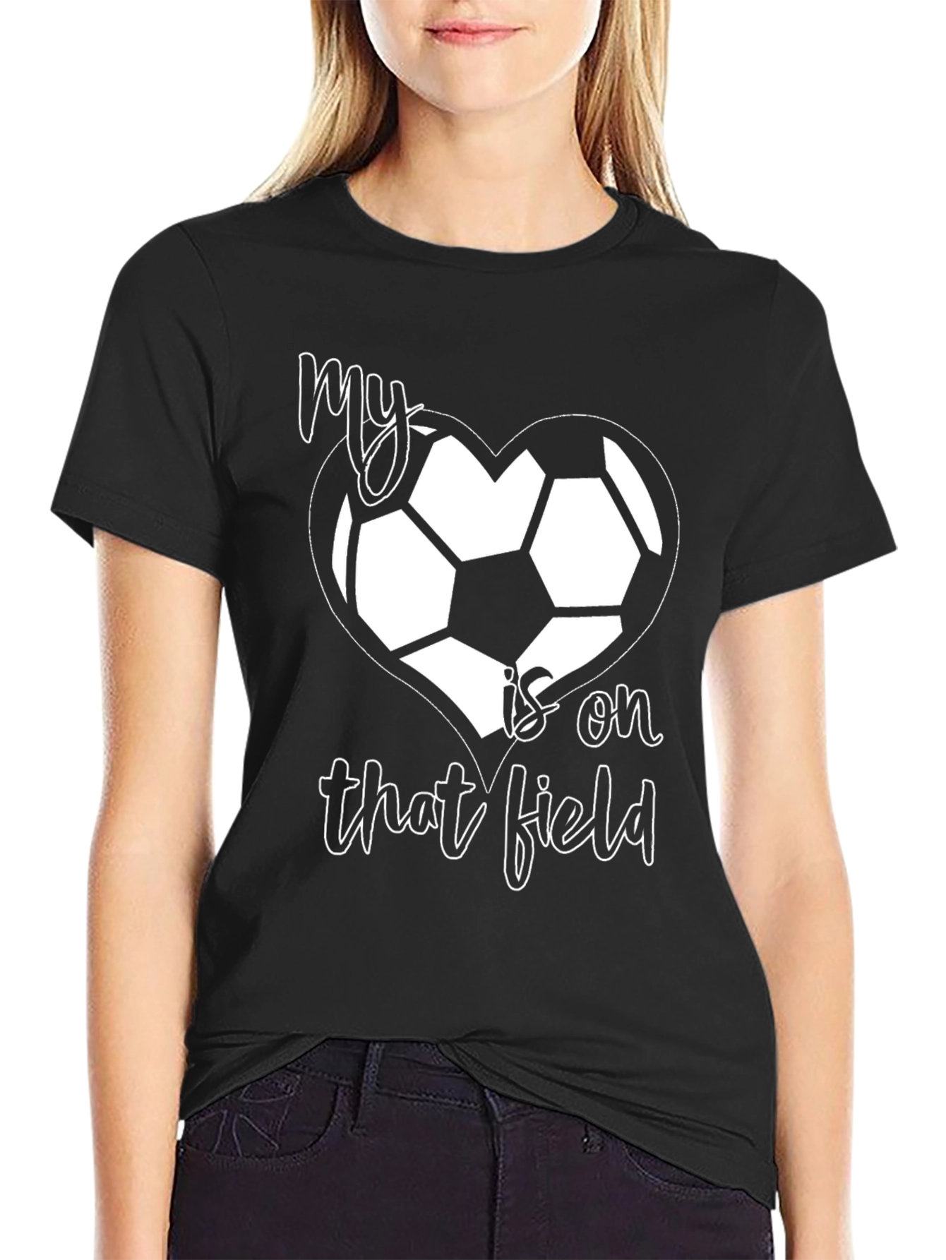 Soccer Mom Tee - My Heart is on That Field