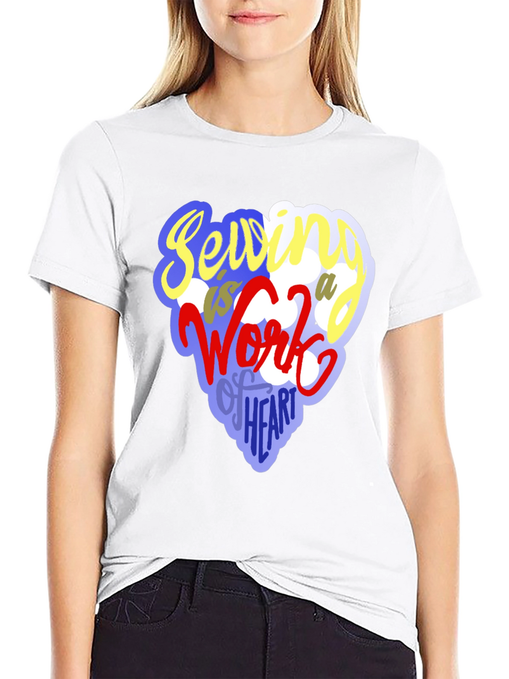 Sewing Heart T-Shirt - Unique Crafting Design