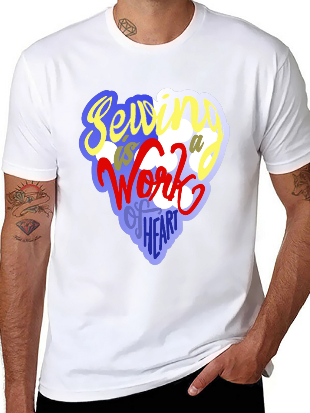 Sewing Heart T-Shirt - Unique Crafting Design