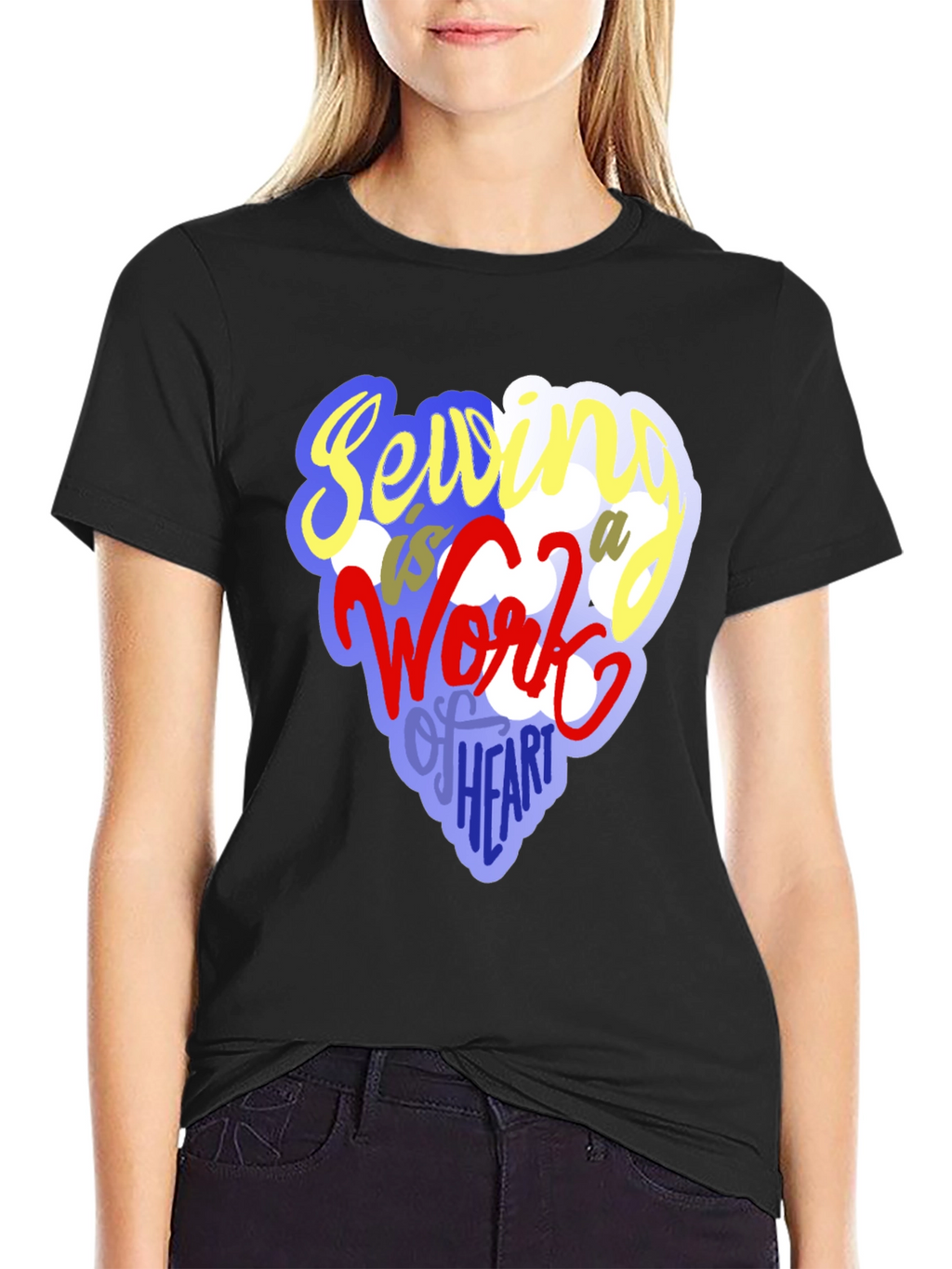 Sewing Heart T-Shirt - Unique Crafting Design