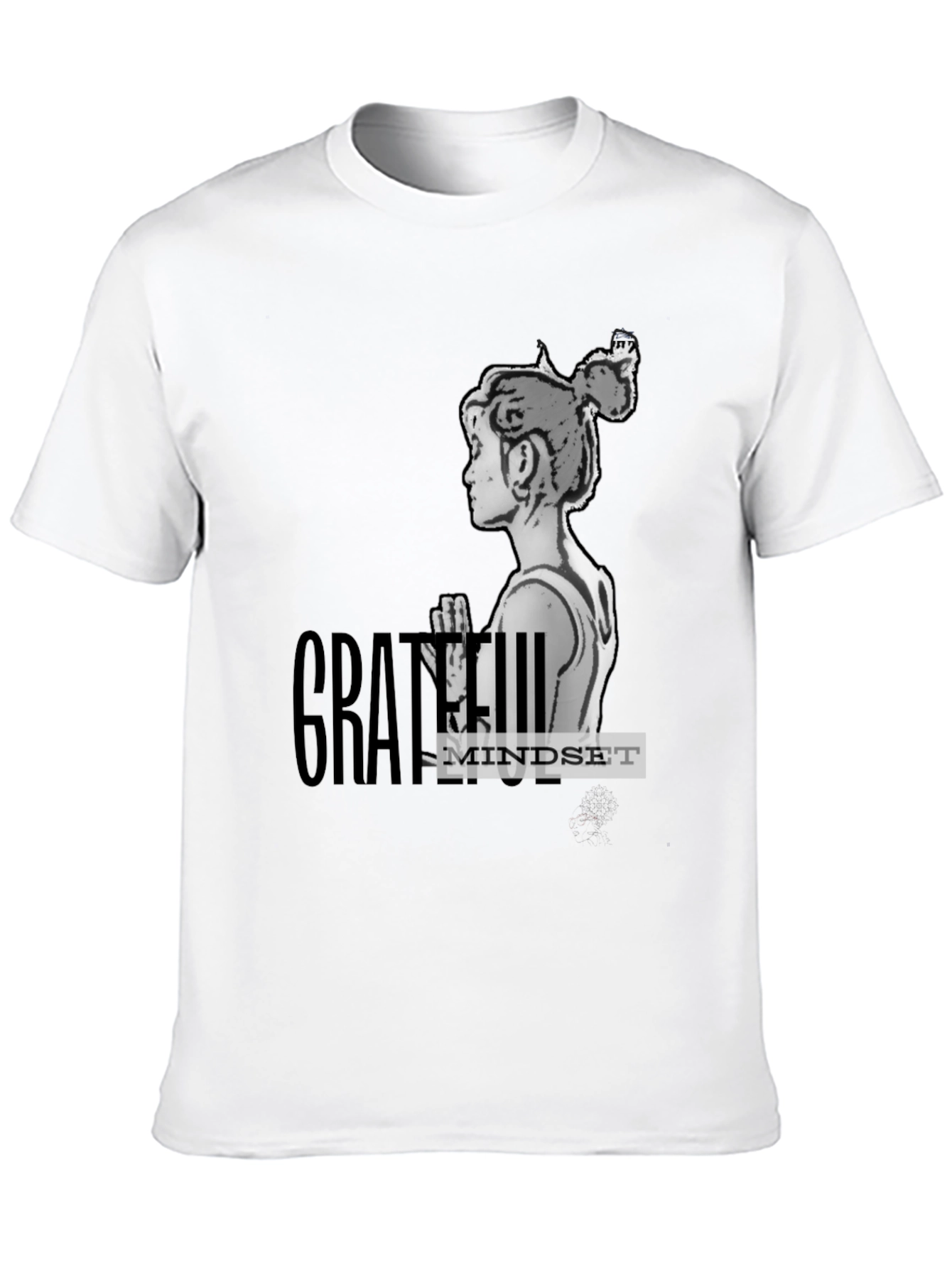 Grateful Mindset Graphic T-Shirt - Black