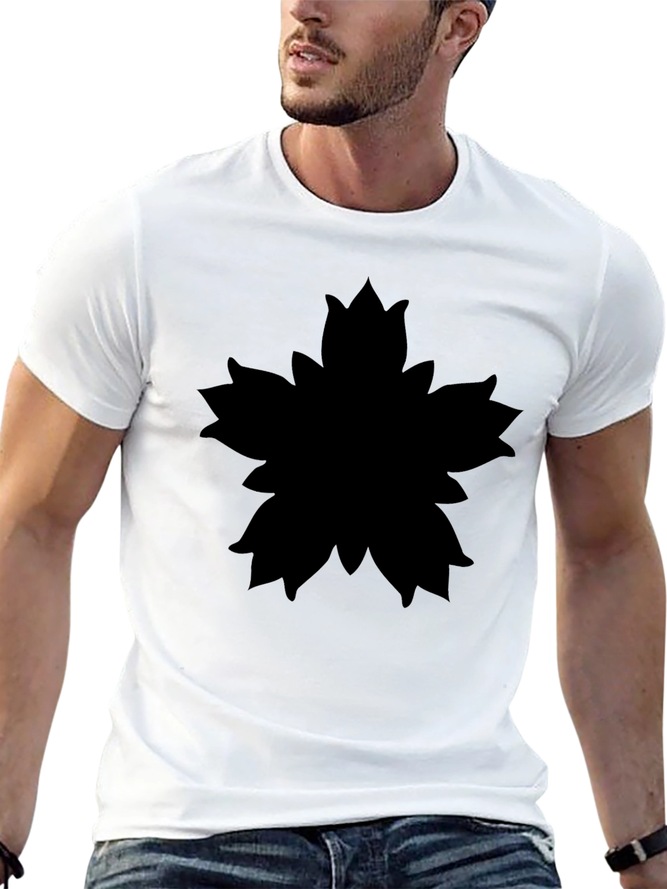 Black Sakura Blossom Graphic T-Shirt - Stylish Comfort