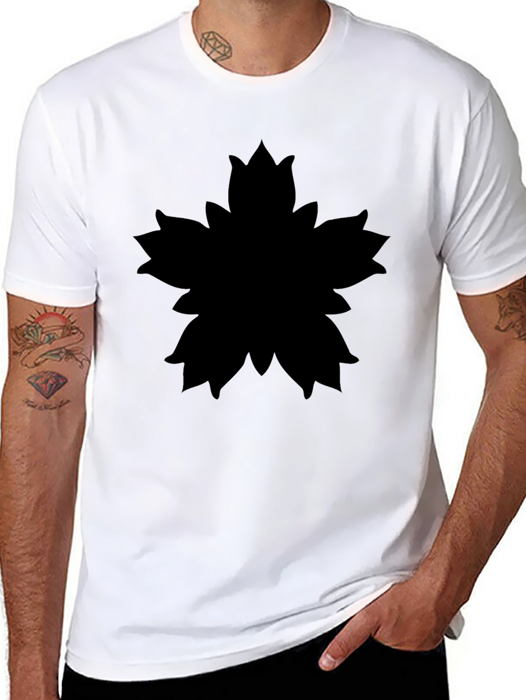 Black Sakura Blossom Graphic T-Shirt - Stylish Comfort