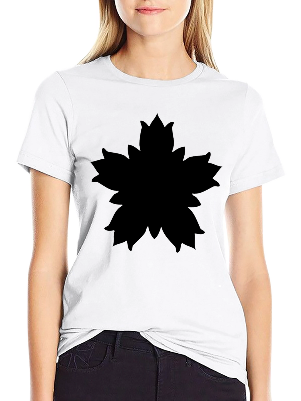 Black Sakura Blossom Graphic T-Shirt - Stylish Comfort