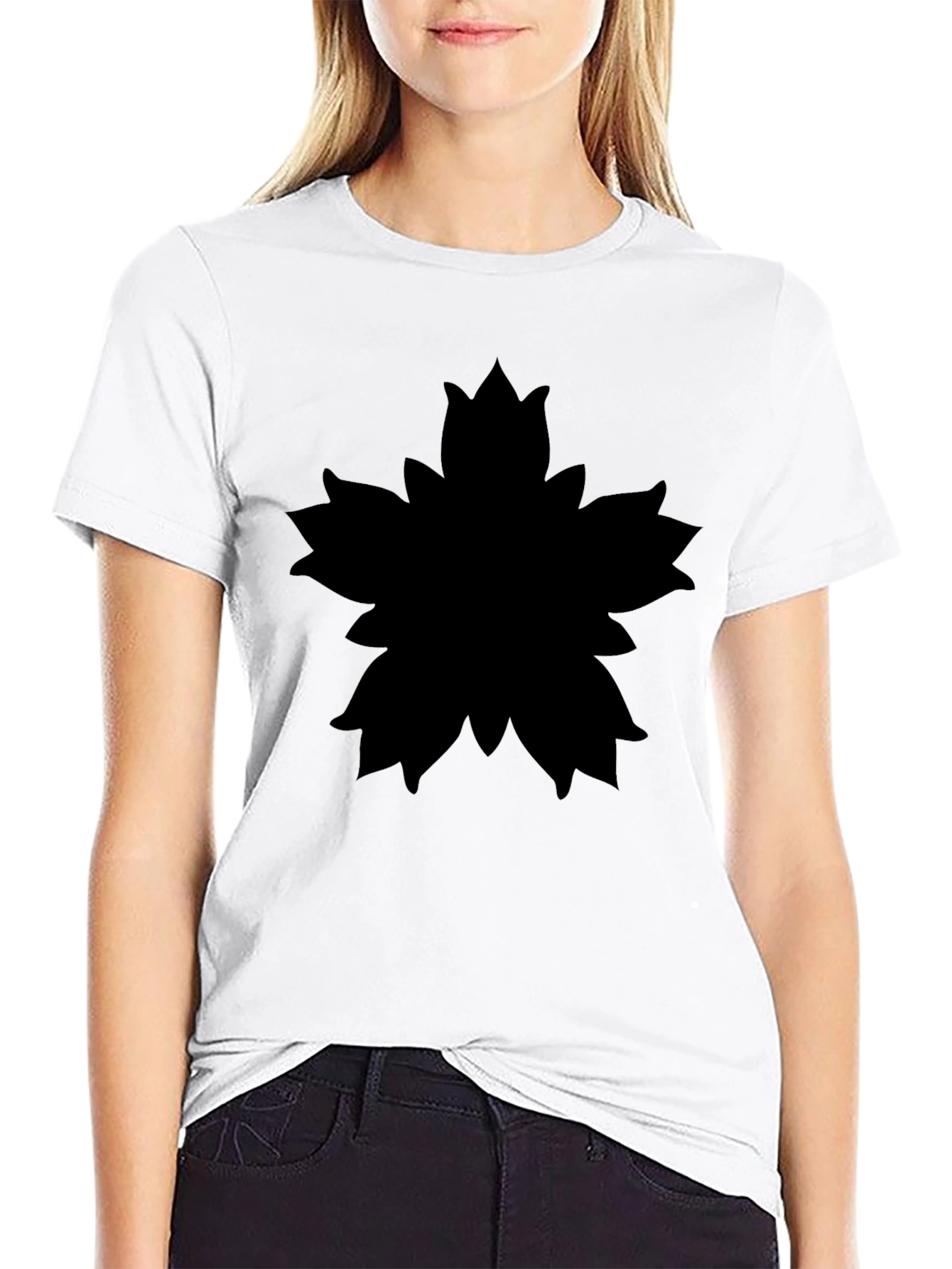 Black Sakura Blossom Graphic T-Shirt - Stylish Comfort