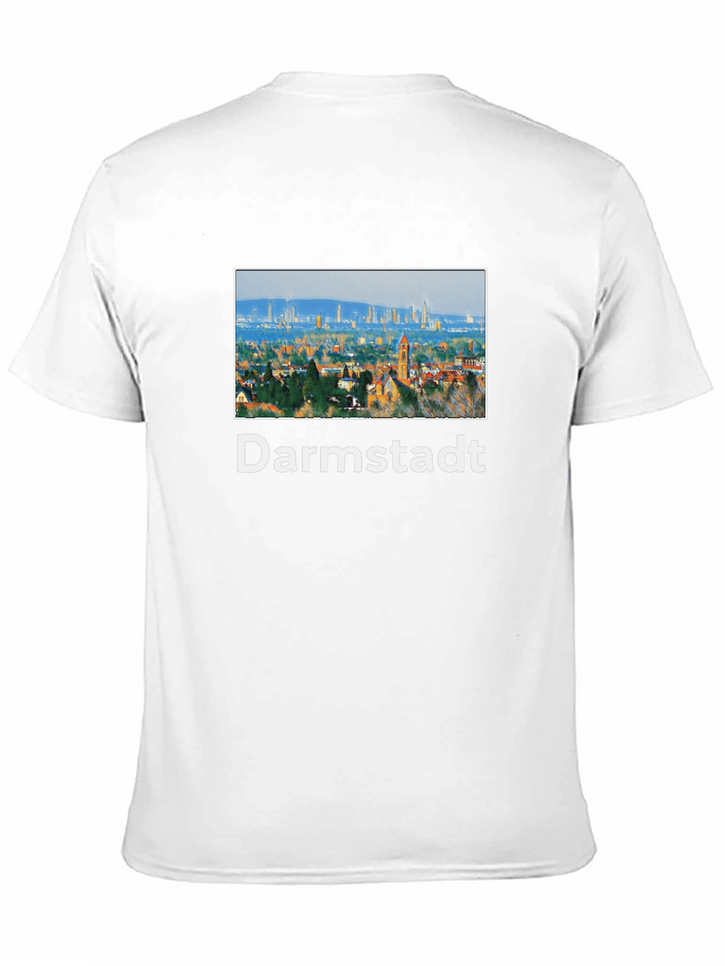 Darmstadt Skyline Black T-Shirt
