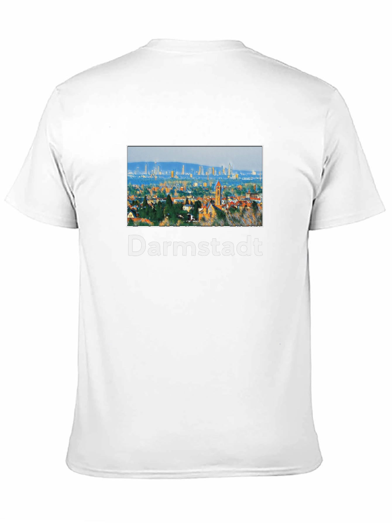 Darmstadt Skyline Black T-Shirt