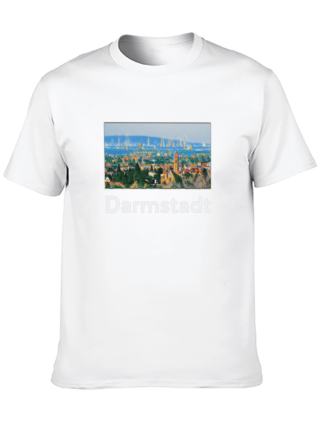 Darmstadt Skyline Black T-Shirt