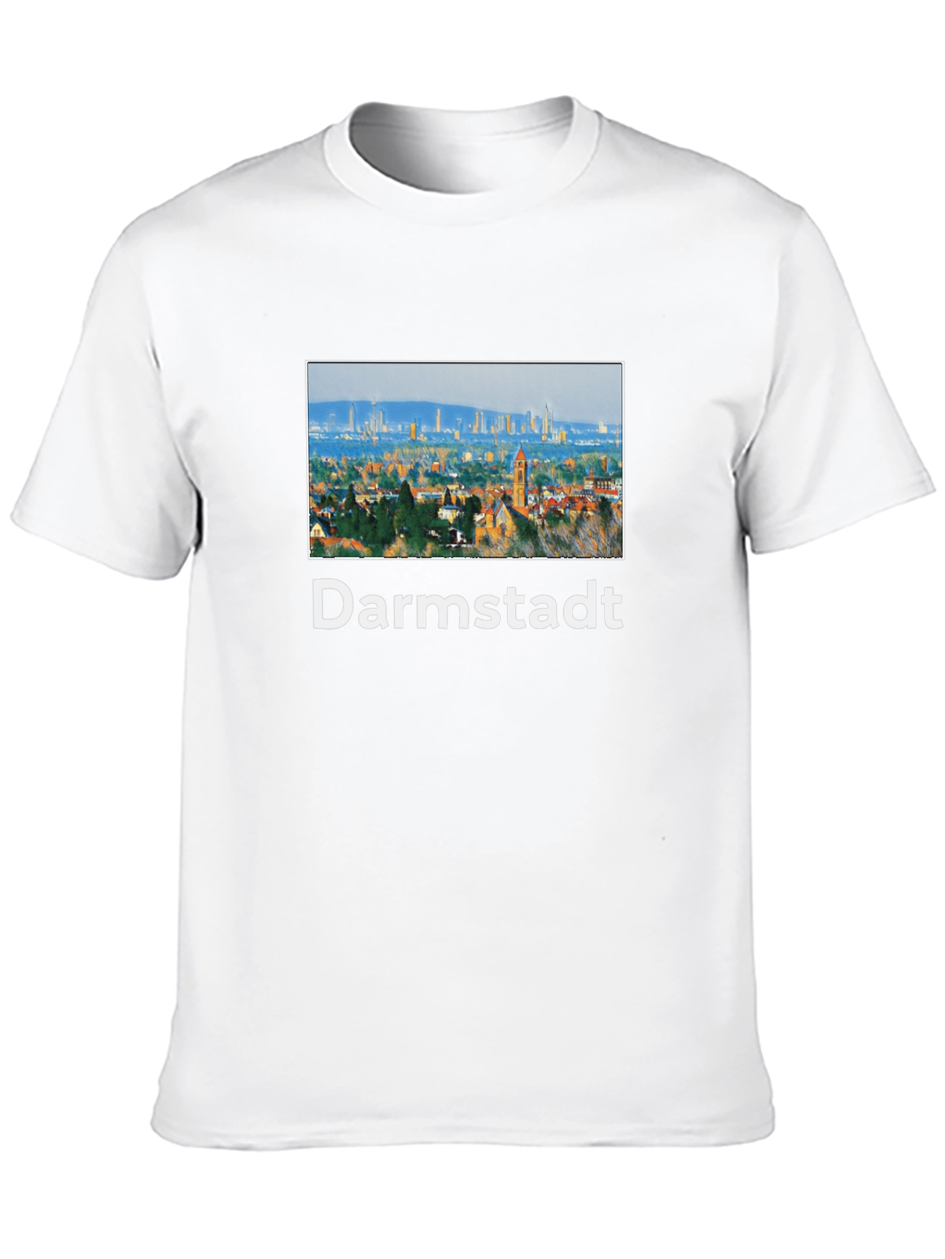 Darmstadt Skyline Black T-Shirt