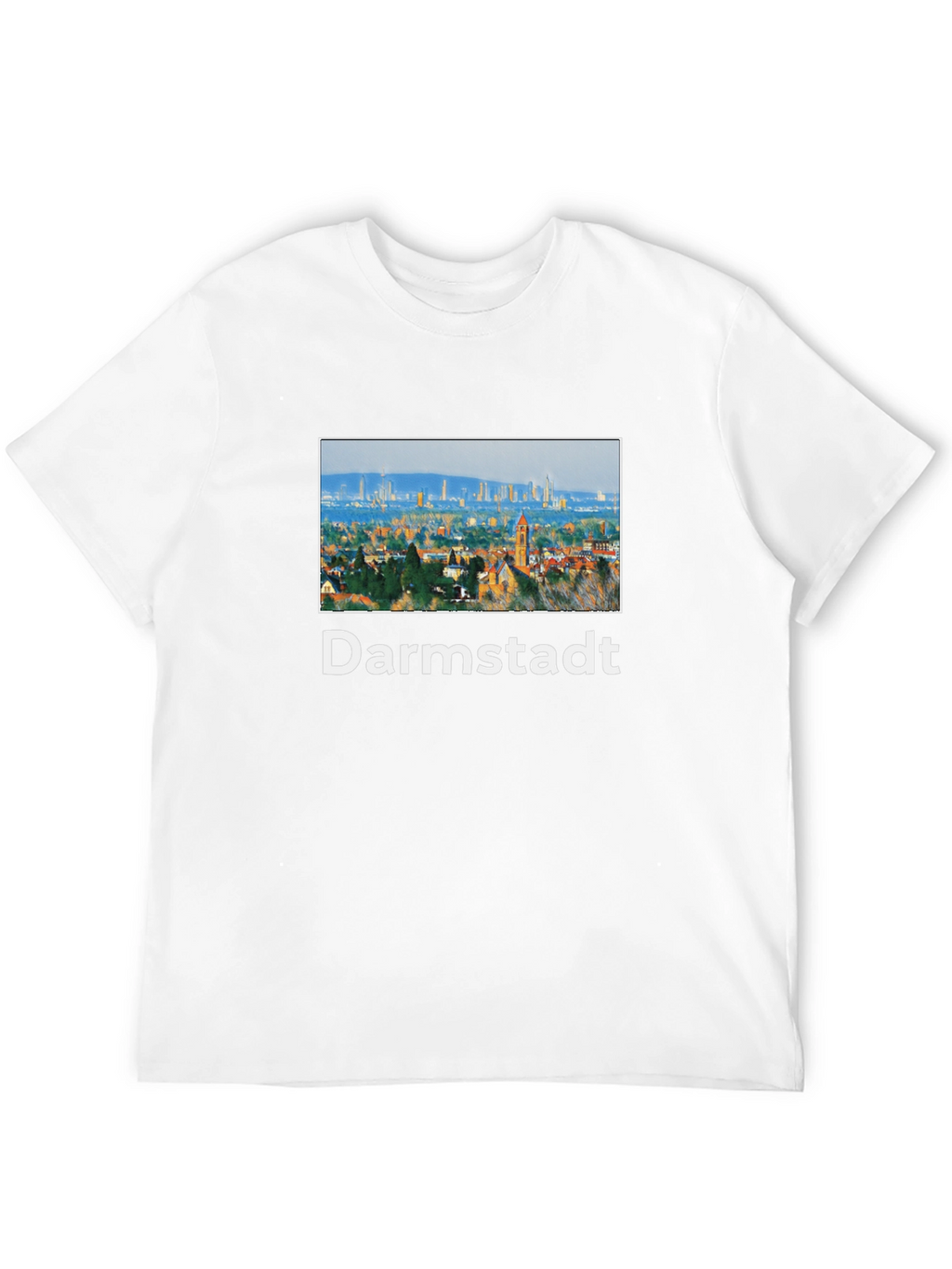 Darmstadt Skyline Black T-Shirt