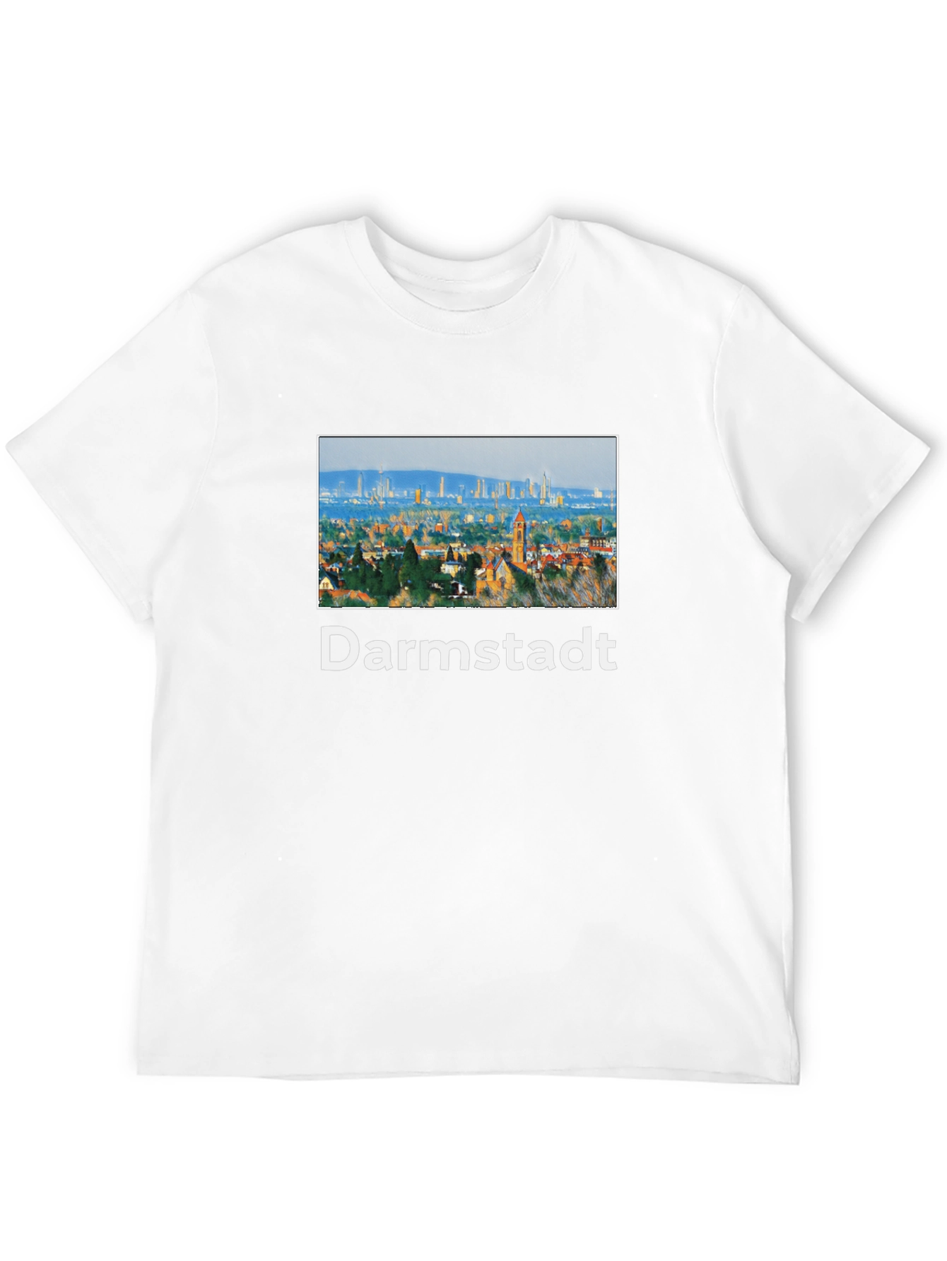 Darmstadt Skyline Black T-Shirt