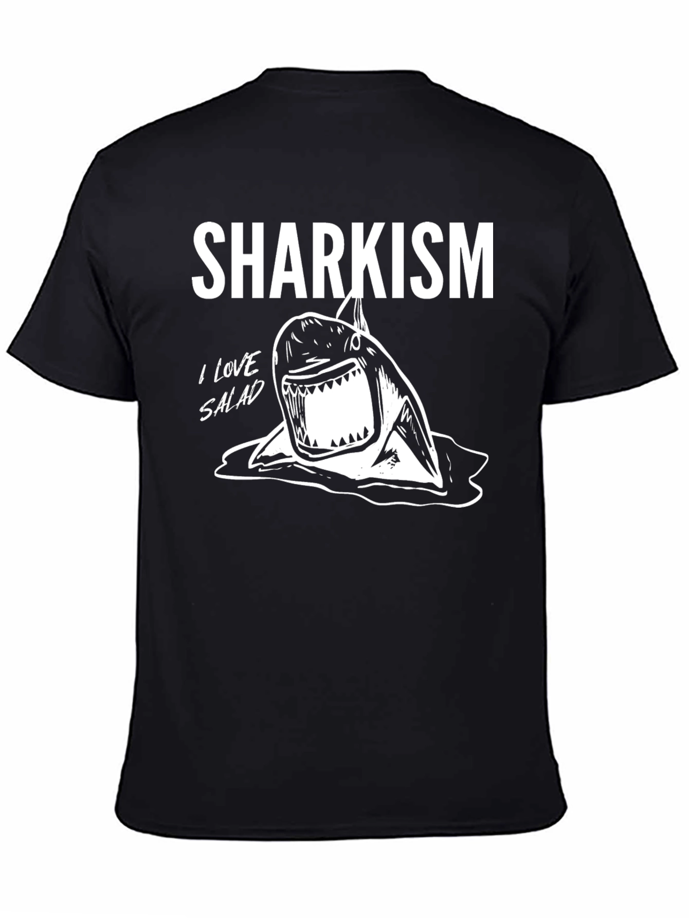 Sharkism Graphic Tee - I Love Salad Funny Shark T-Shirt