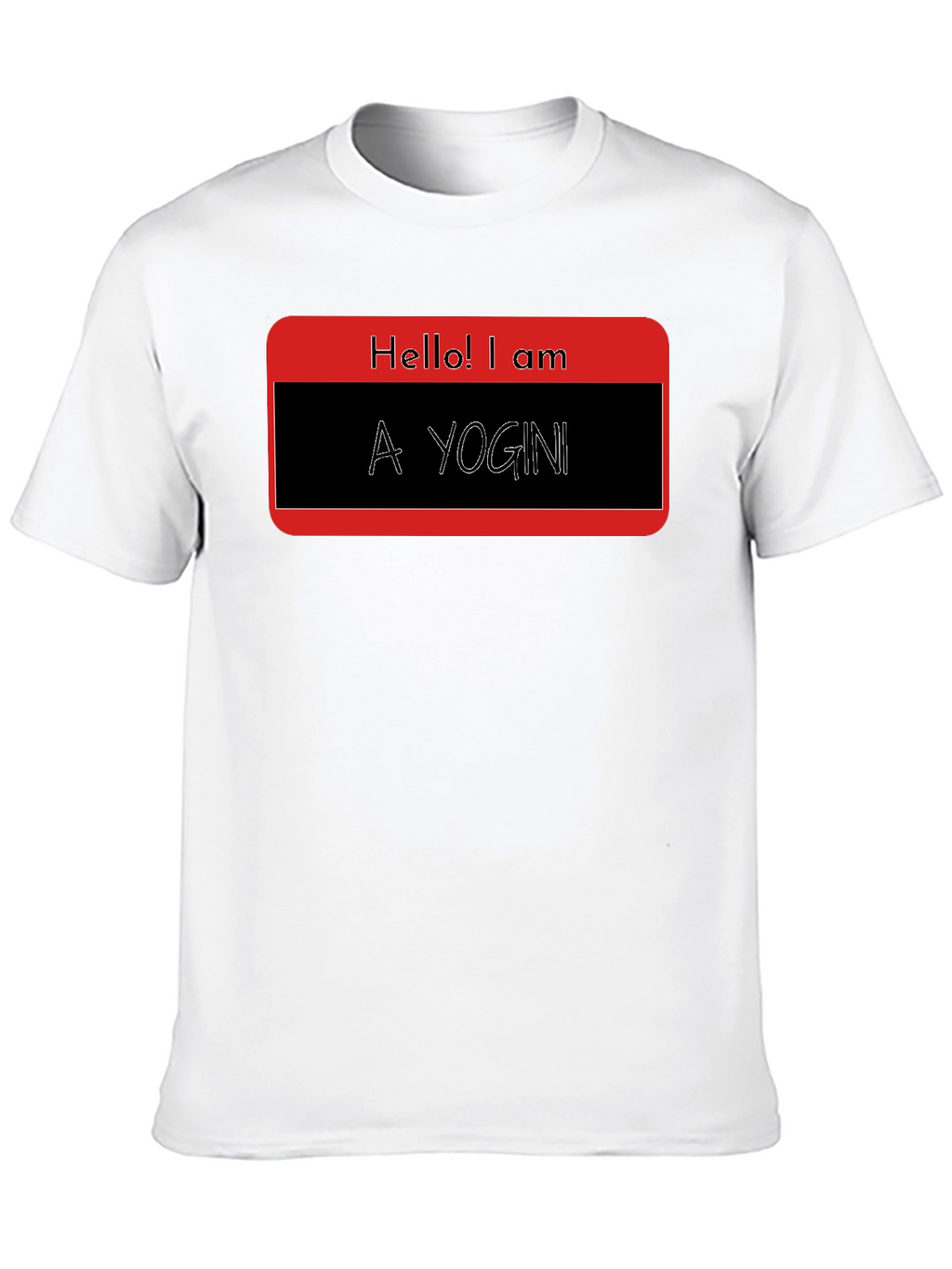 Hello! I am A Yogini - Black T-Shirt