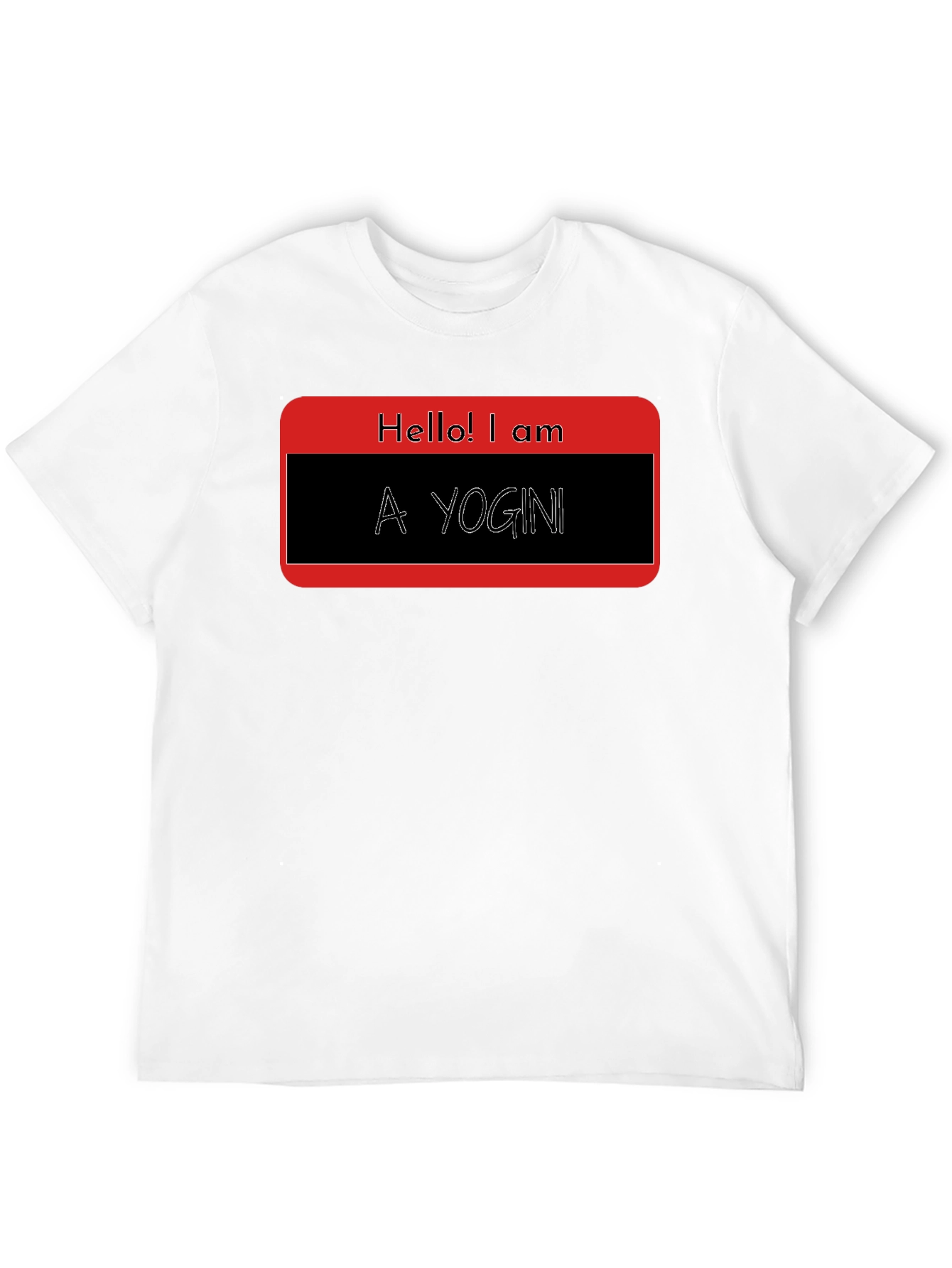 Hello! I am A Yogini - Black T-Shirt