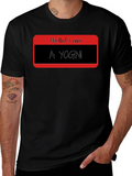 Hello! I am A Yogini - Black T-Shirt