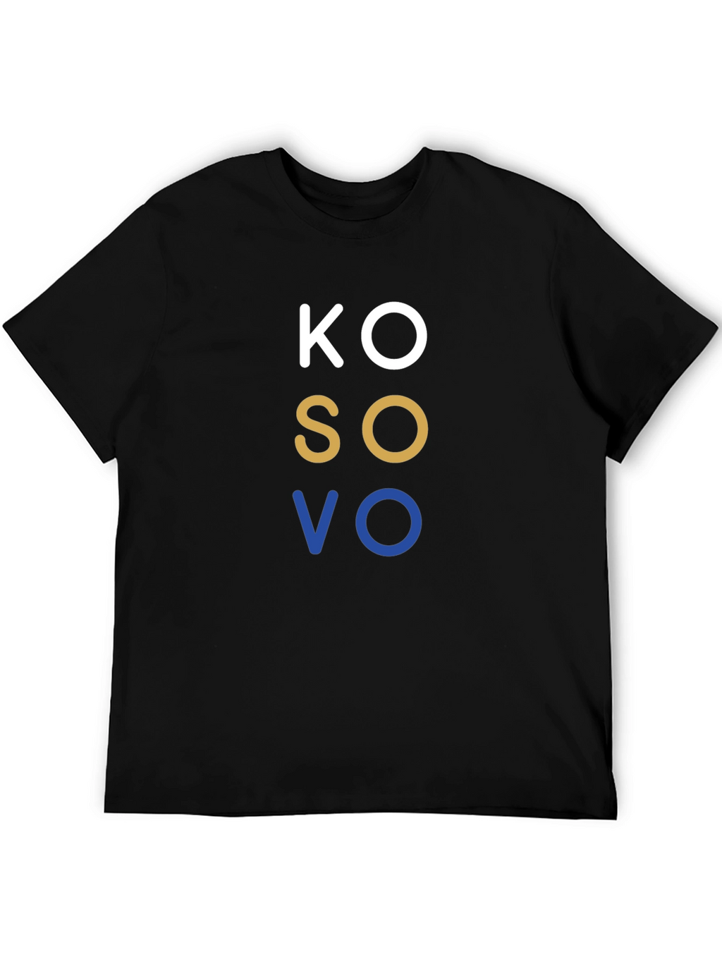 Kosovo Graphic Tee - Black Cotton T-Shirt
