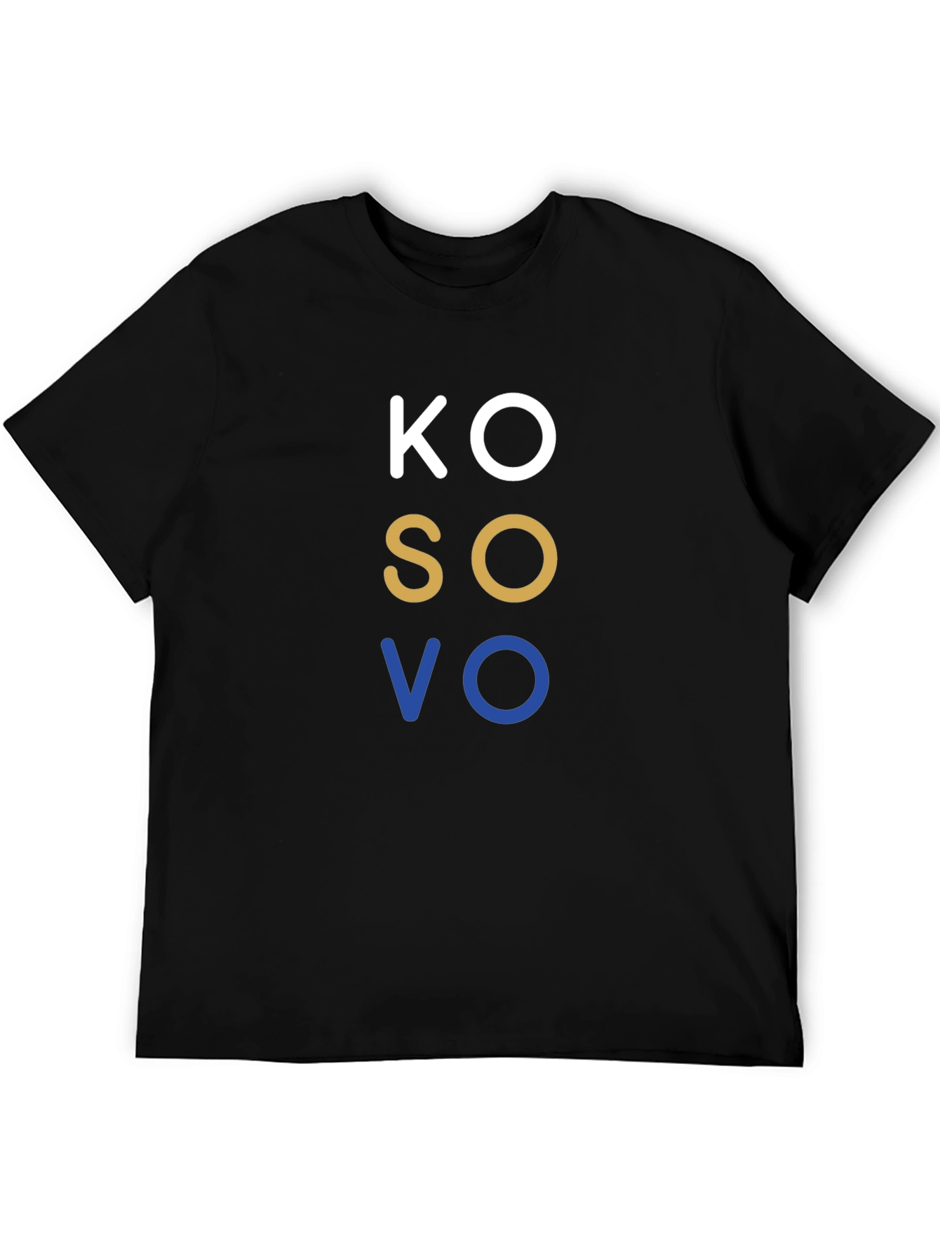 Kosovo Graphic Tee - Black Cotton T-Shirt
