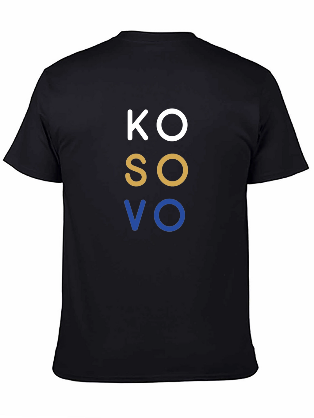 Kosovo Graphic Tee - Black Cotton T-Shirt