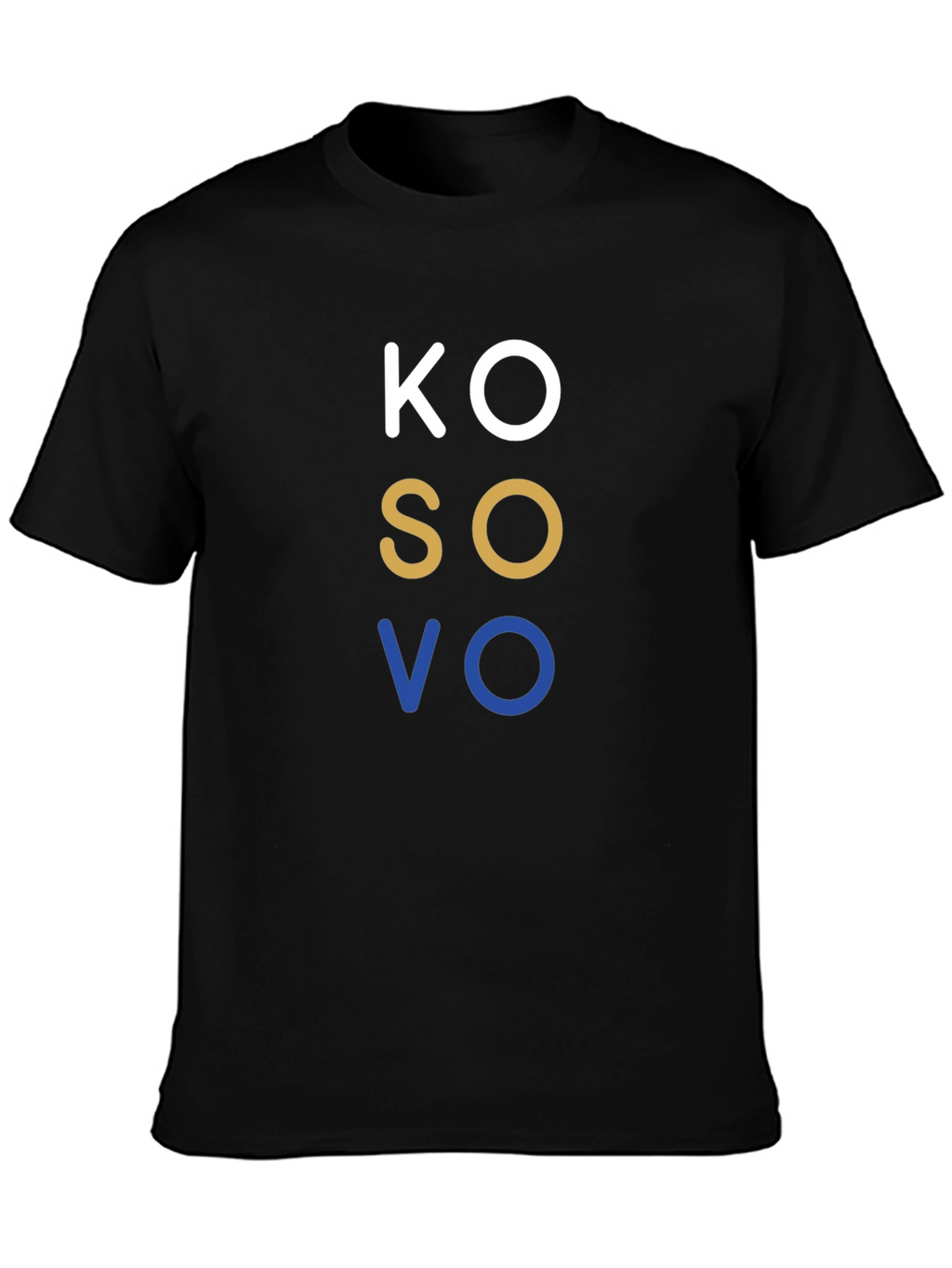 Kosovo Graphic Tee - Black Cotton T-Shirt