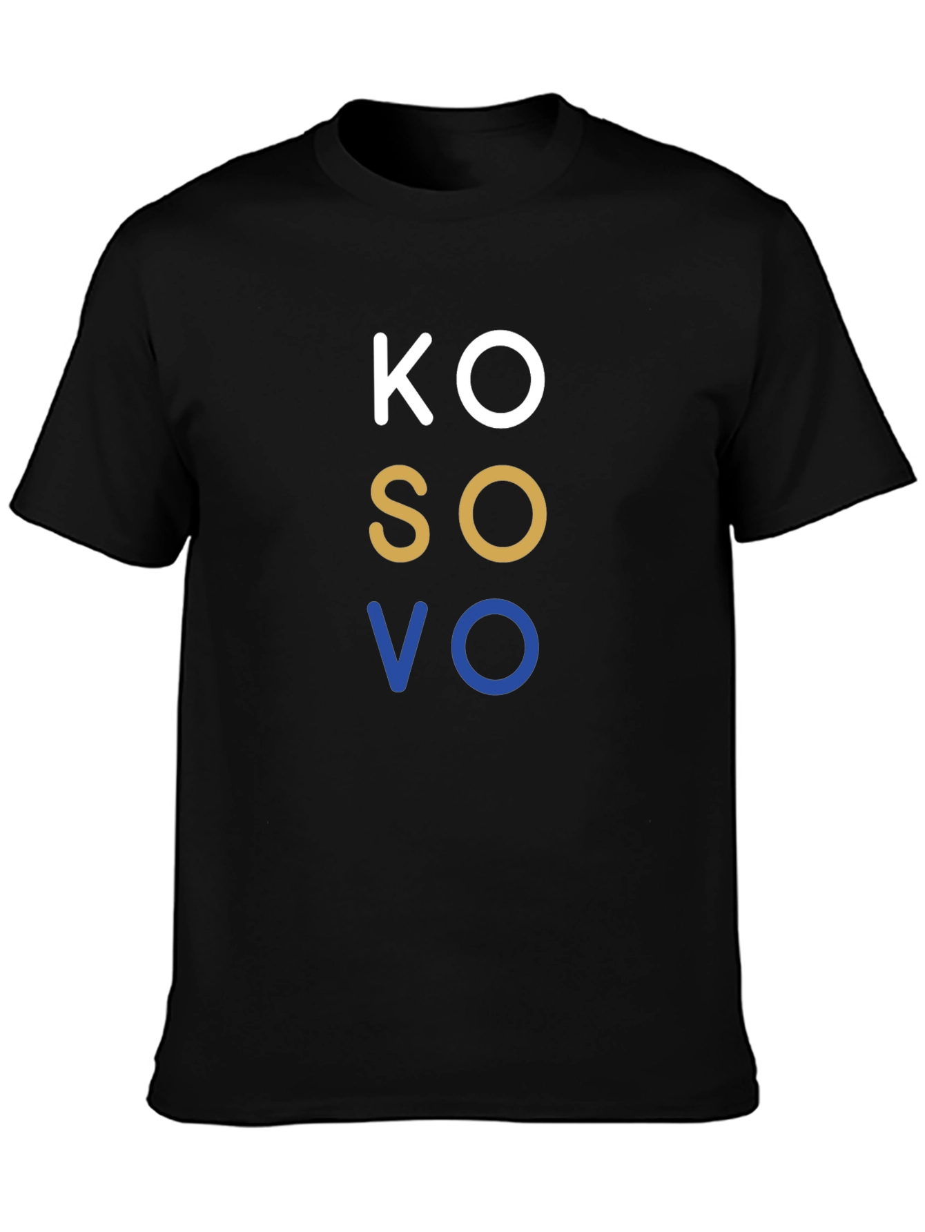 Kosovo Graphic Tee - Black Cotton T-Shirt