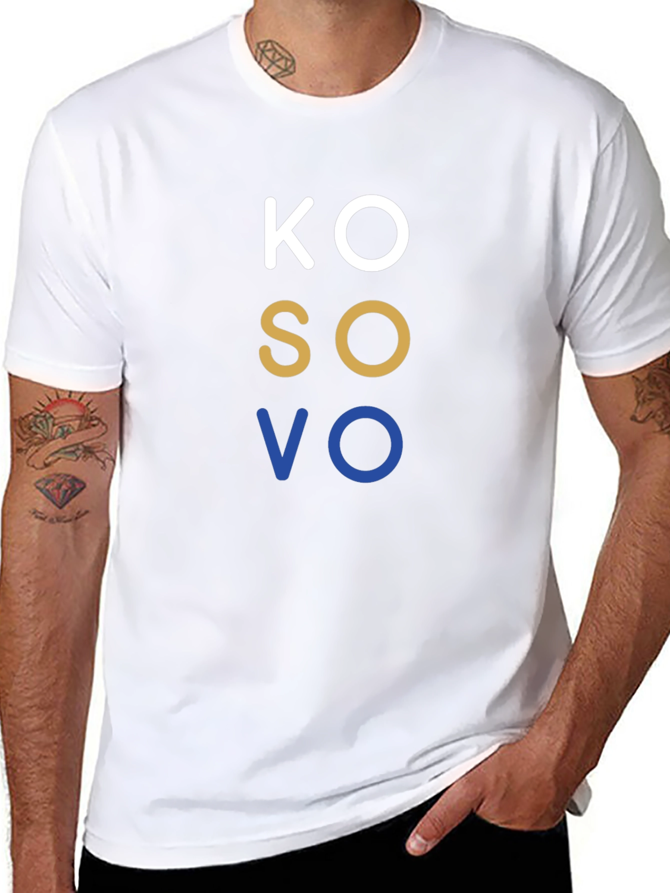 Kosovo Graphic Tee - Black Cotton T-Shirt