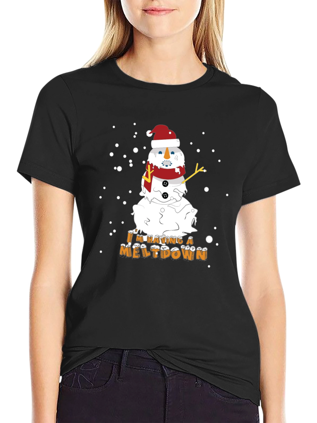 Melting Snowman Christmas Graphic Tee