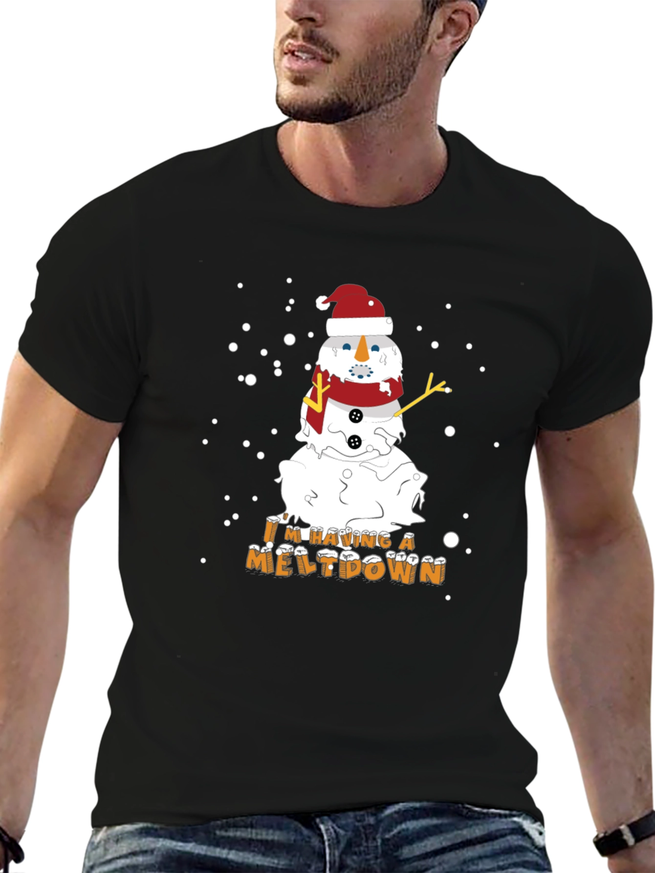 Melting Snowman Christmas Graphic Tee