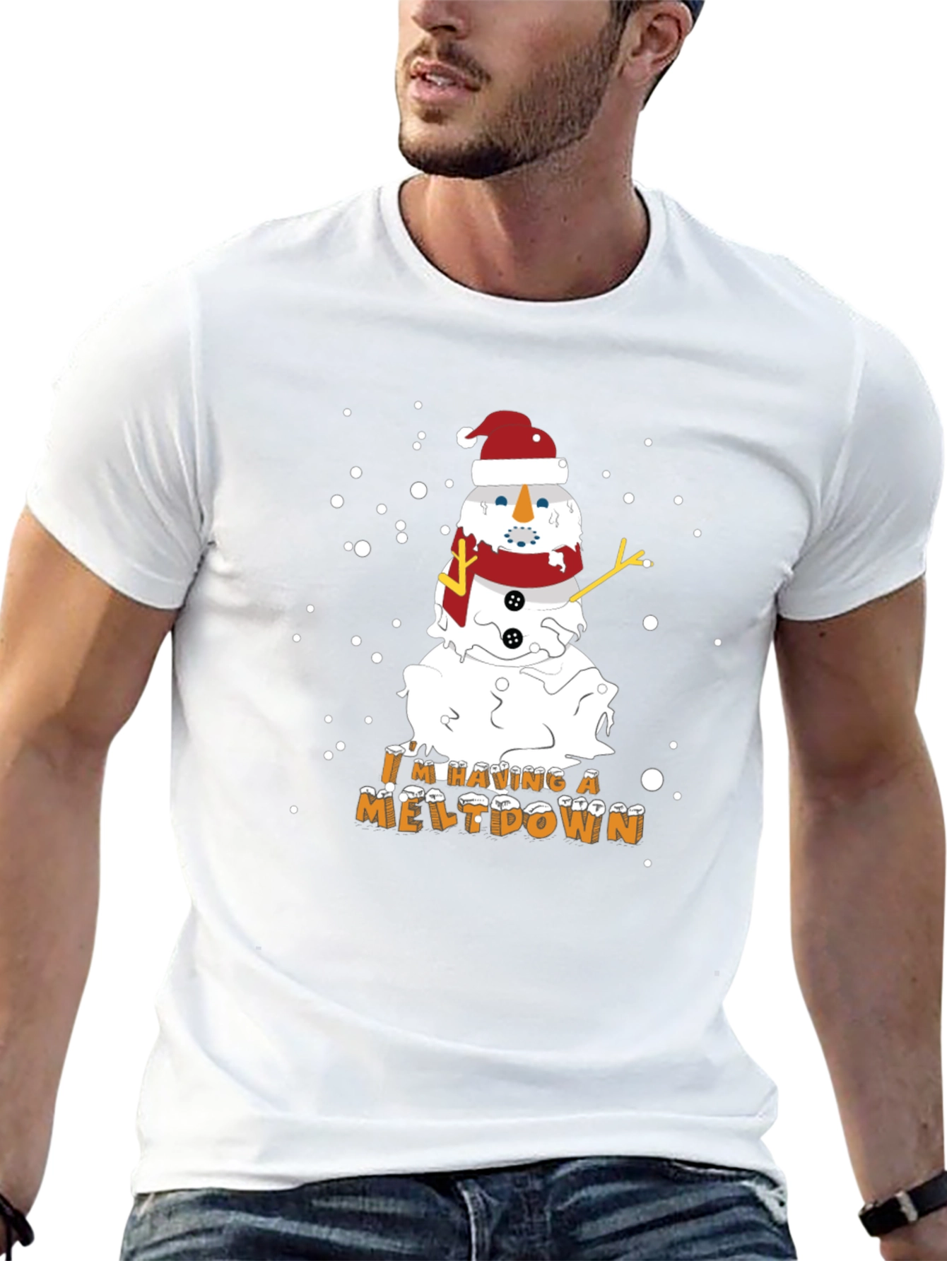Melting Snowman Christmas Graphic Tee