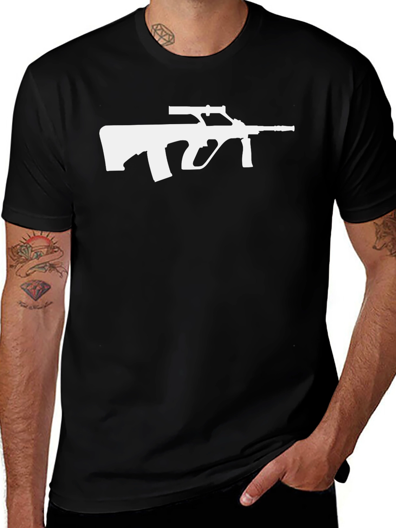 Tactical AUG Rifle Graphic T-Shirt