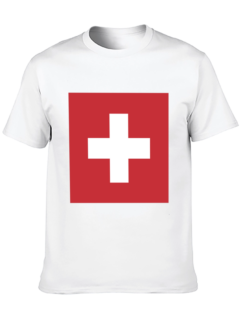 Swiss Flag Graphic T-Shirt - Black Cotton Tee
